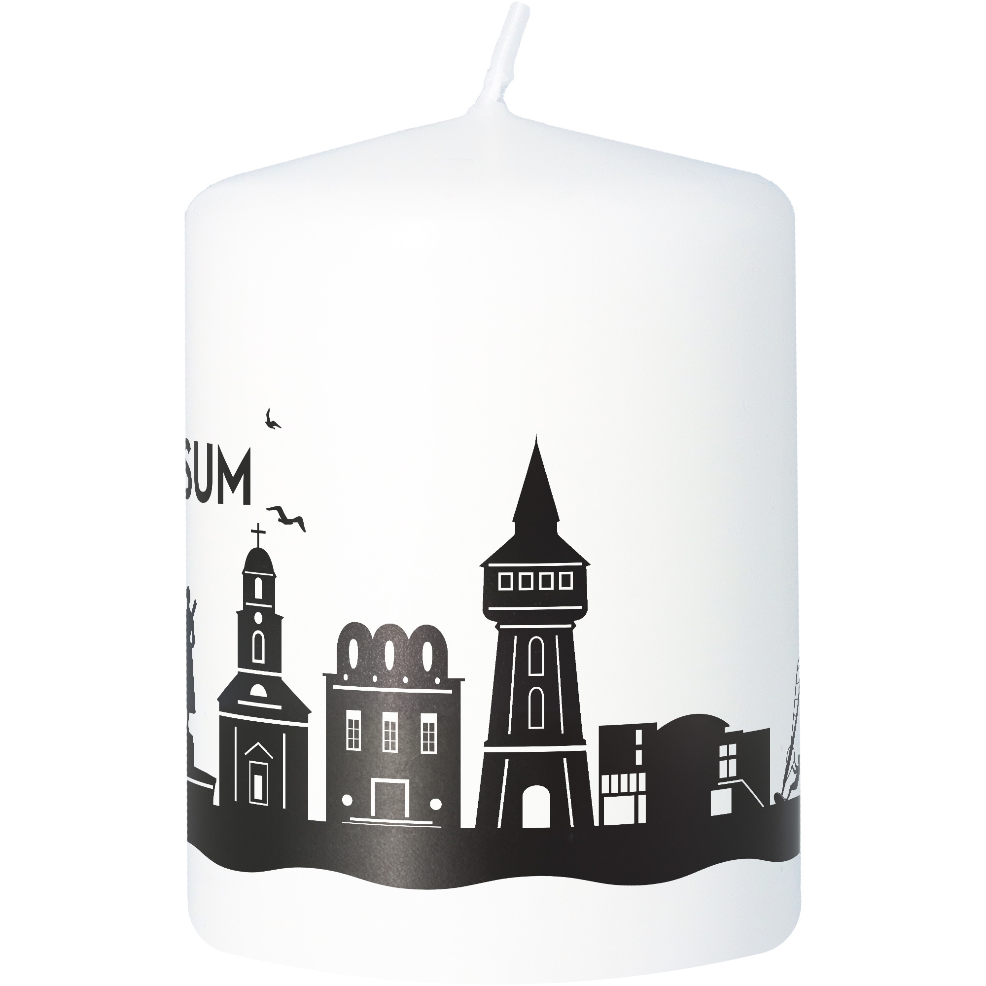 Stumpenkerze Skyline Husum Stumpenkerze Skyline Husum