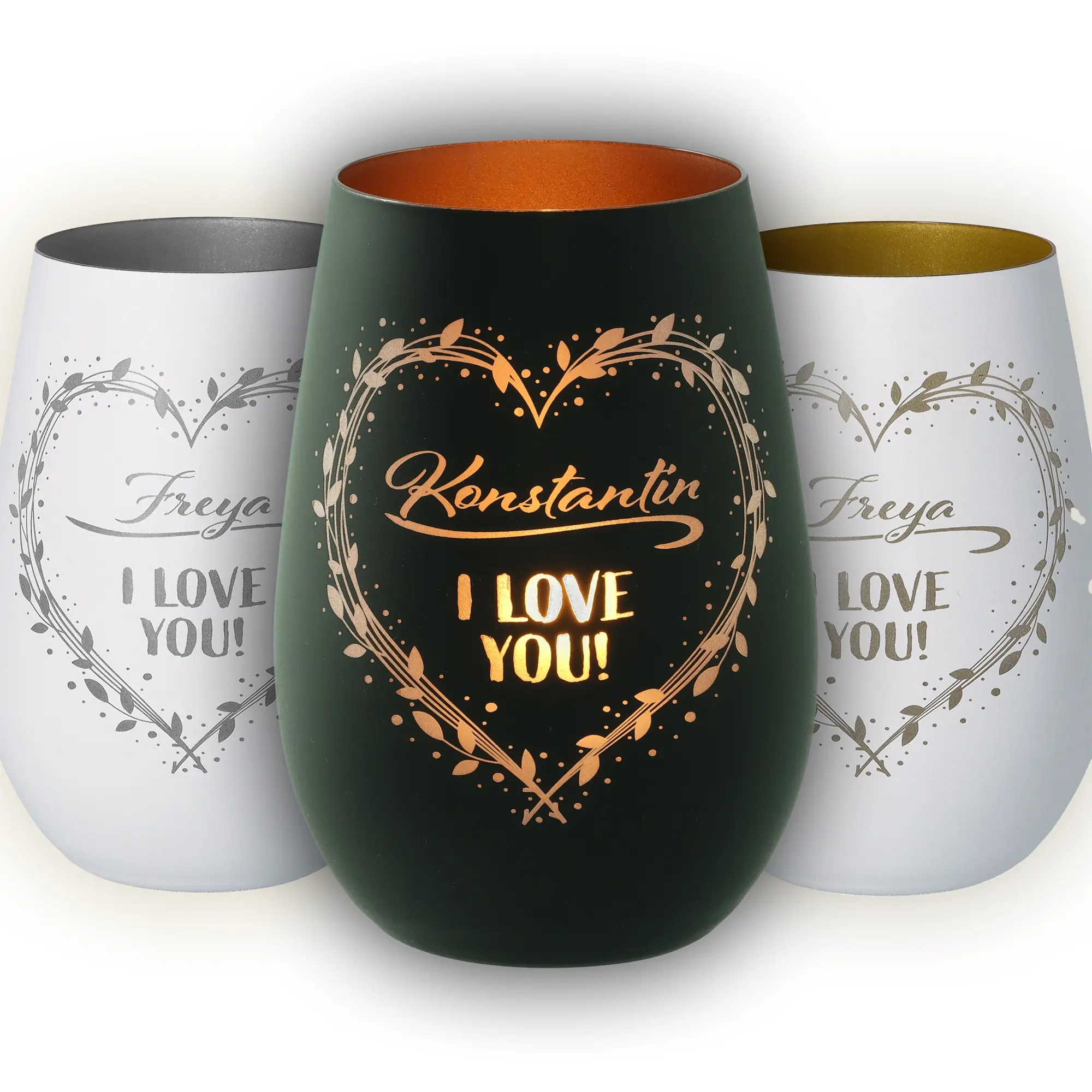 Windlicht "I love you"