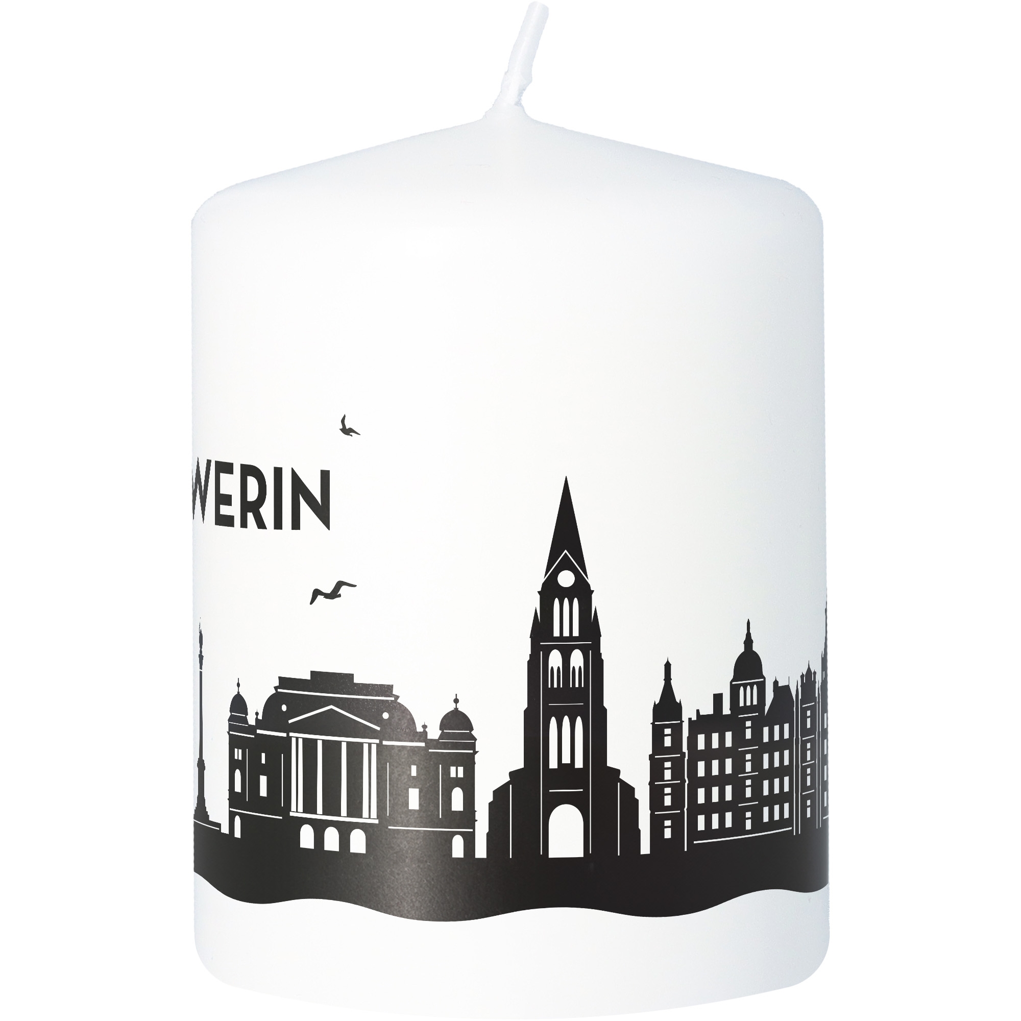 Stumpenkerze Skyline Schwerin Stumpenkerze Skyline Schwerin