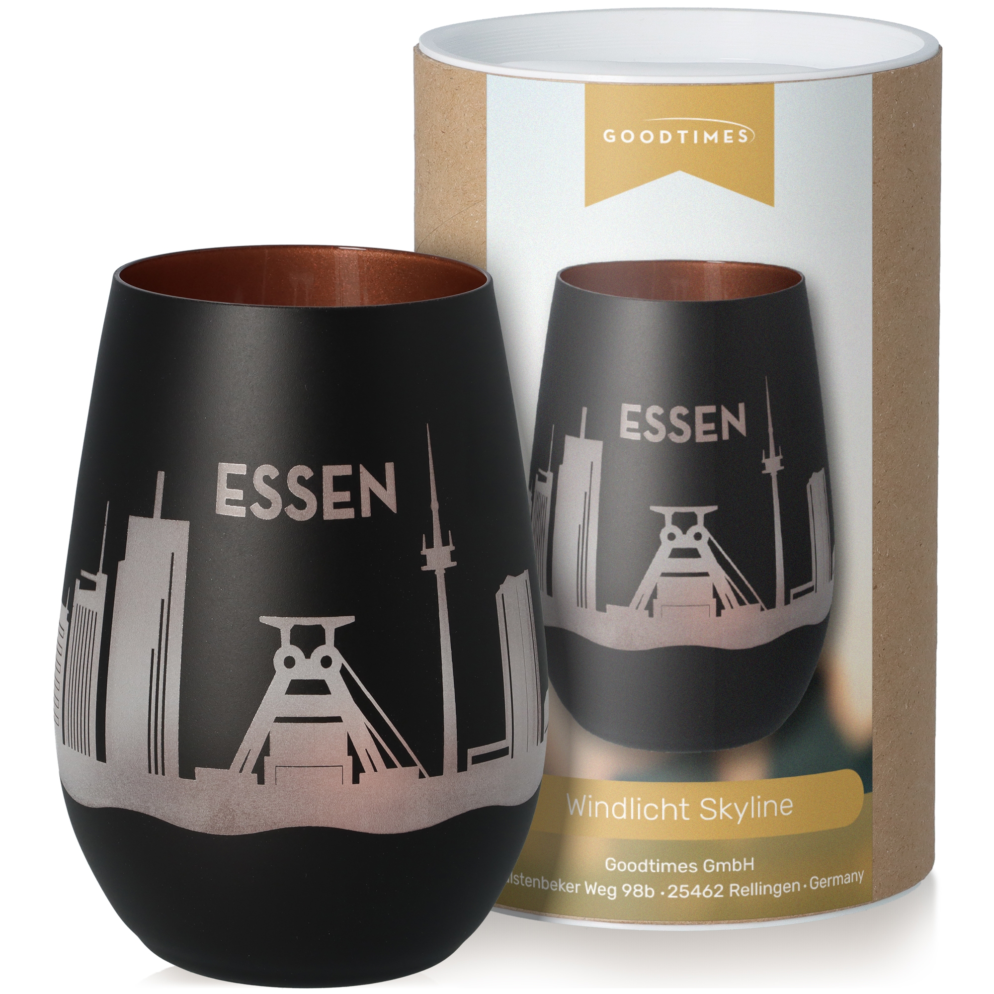 Windlicht Skyline Essen Töpferei, Krug
