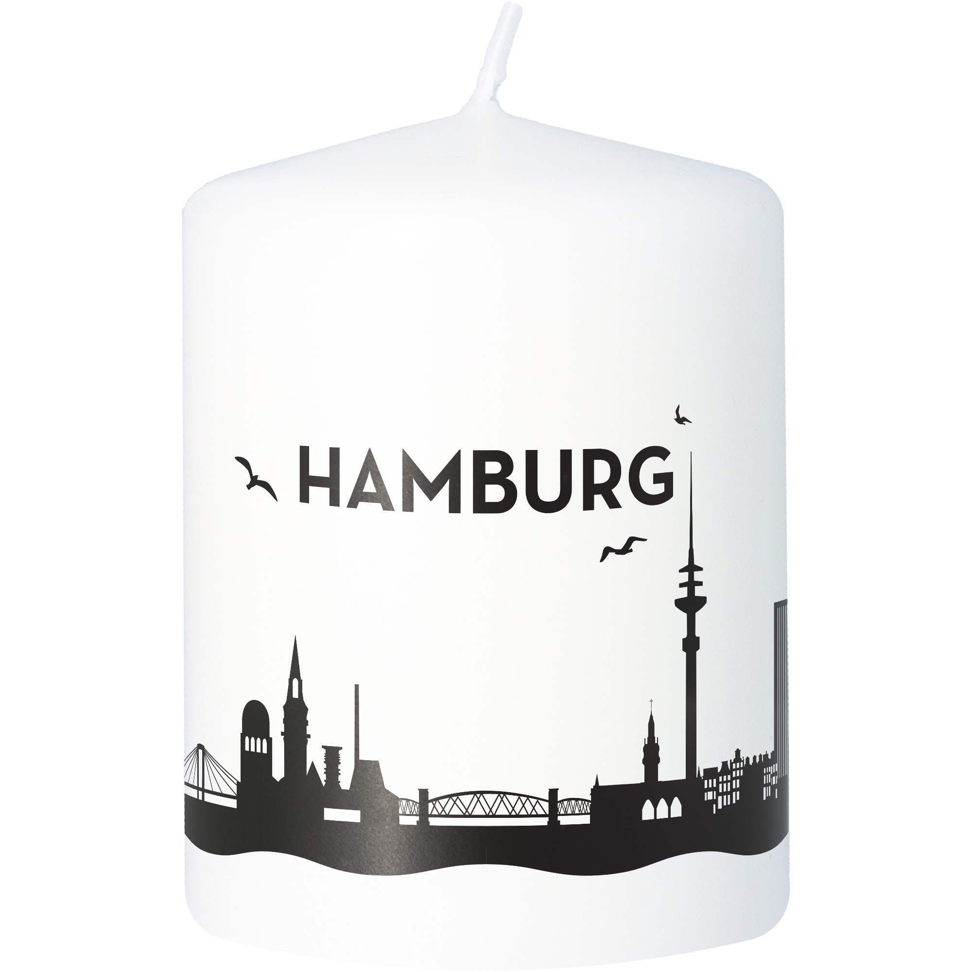 Stumpenkerze Skyline Hamburg Stumpenkerze Skyline Hamburg