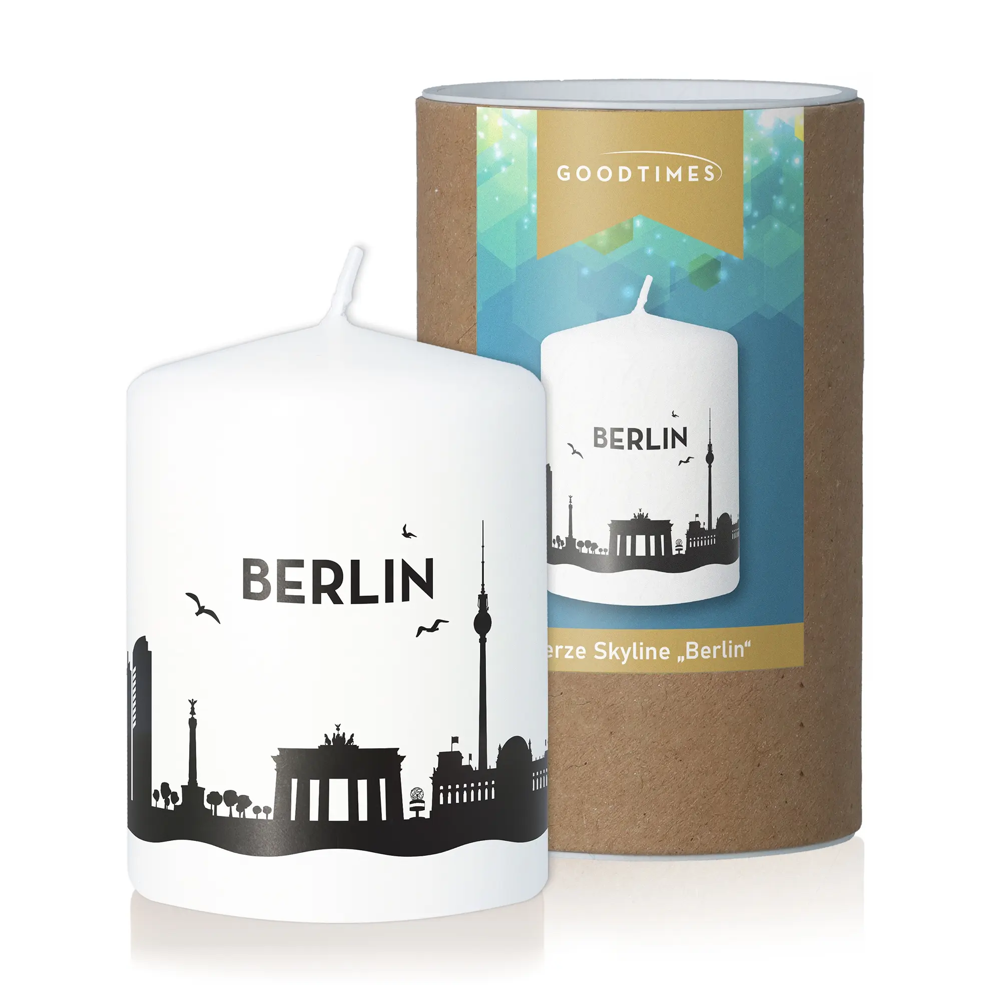 Stumpenkerze Skyline Berlin