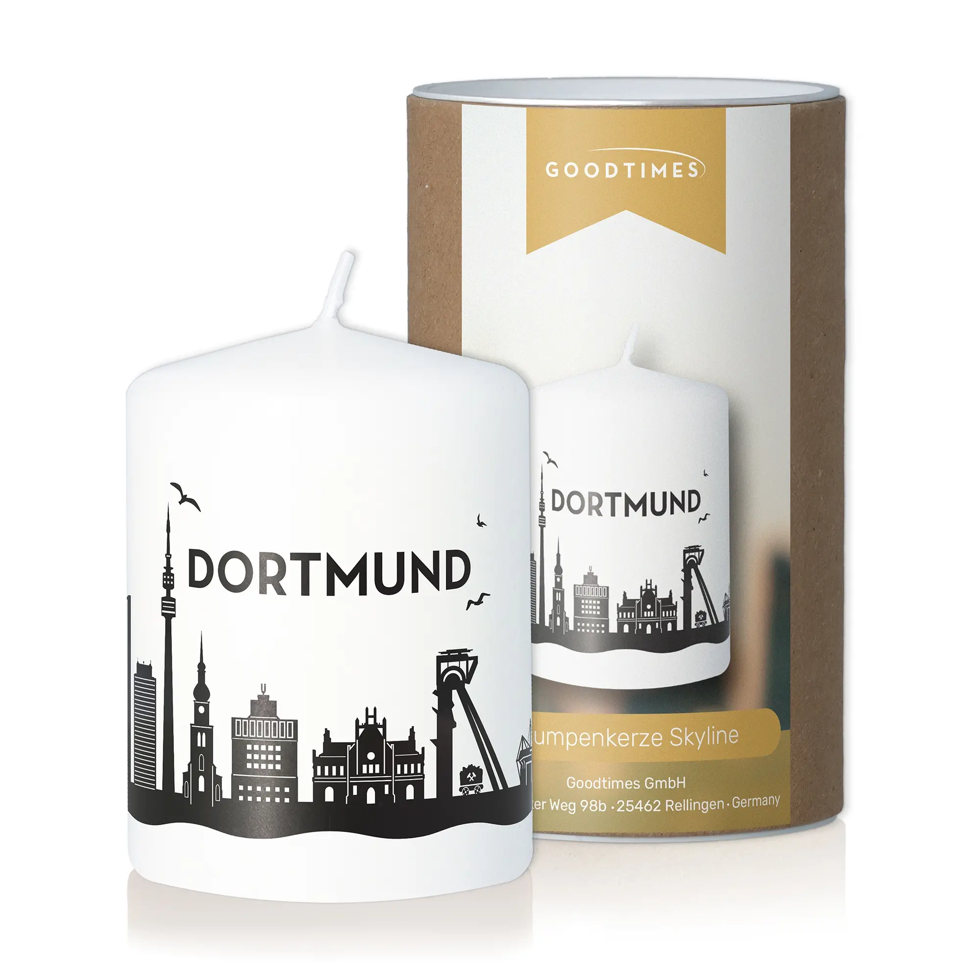 Stumpenkerze Skyline Dortmund