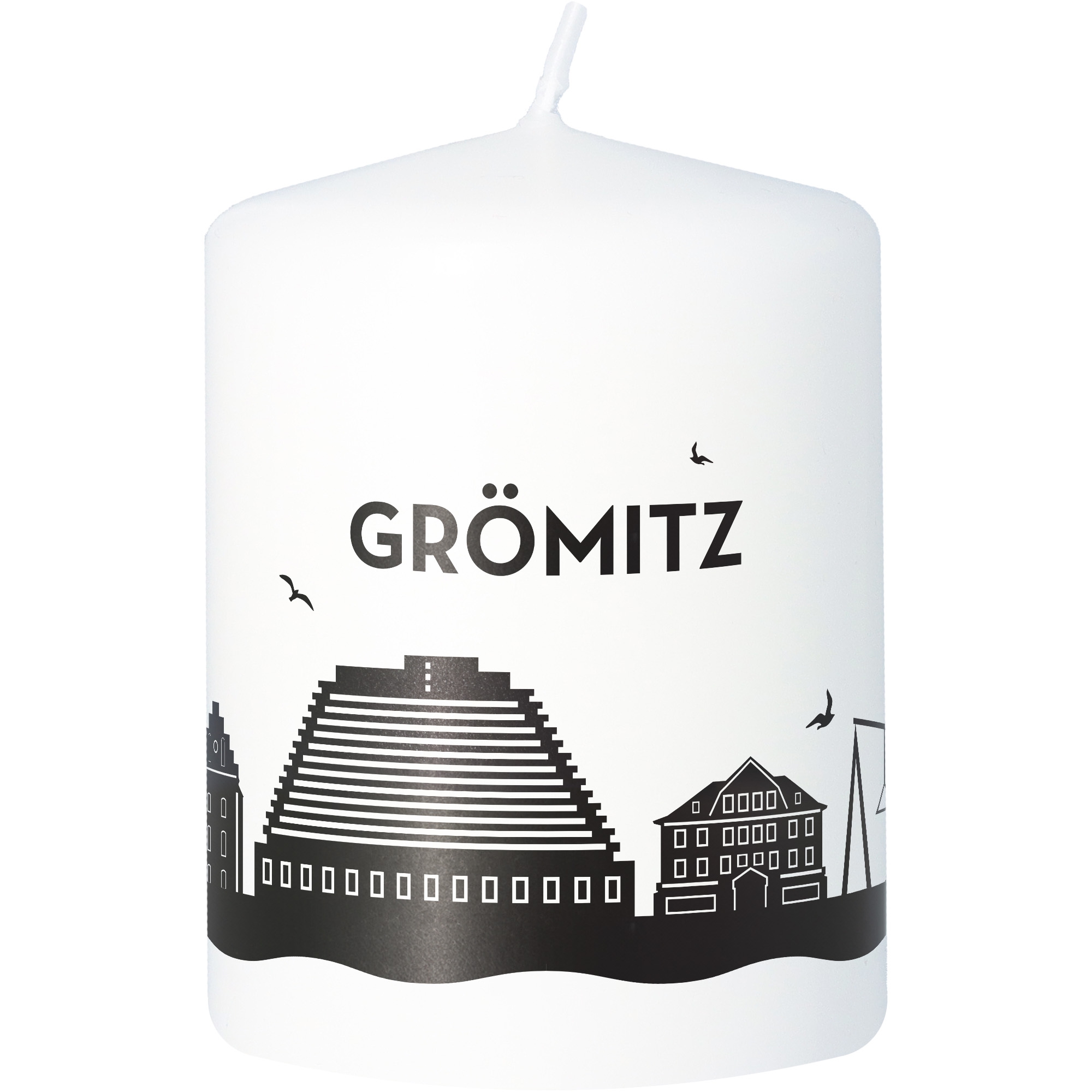 Stumpenkerze Skyline Grömitz Stumpenkerze Skyline Grömitz