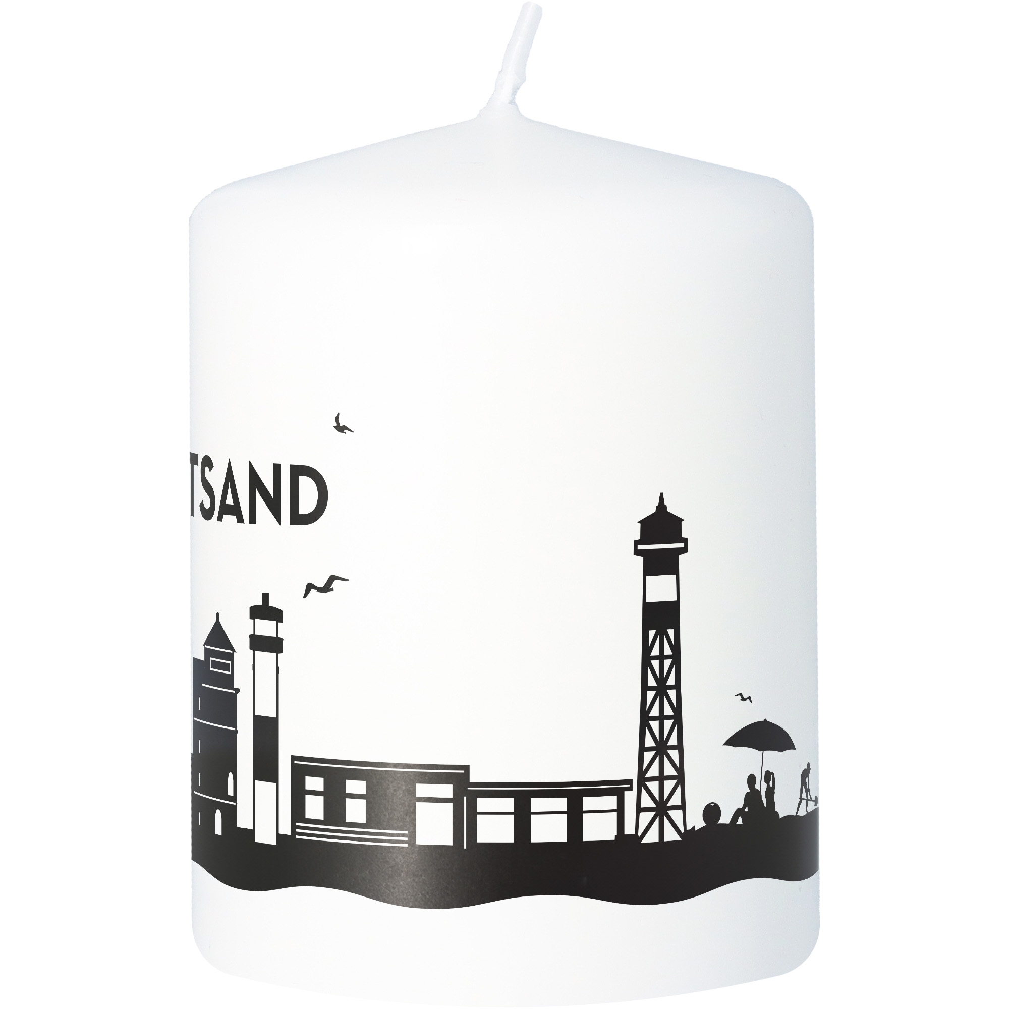 Stumpenkerze Skyline Krautsand