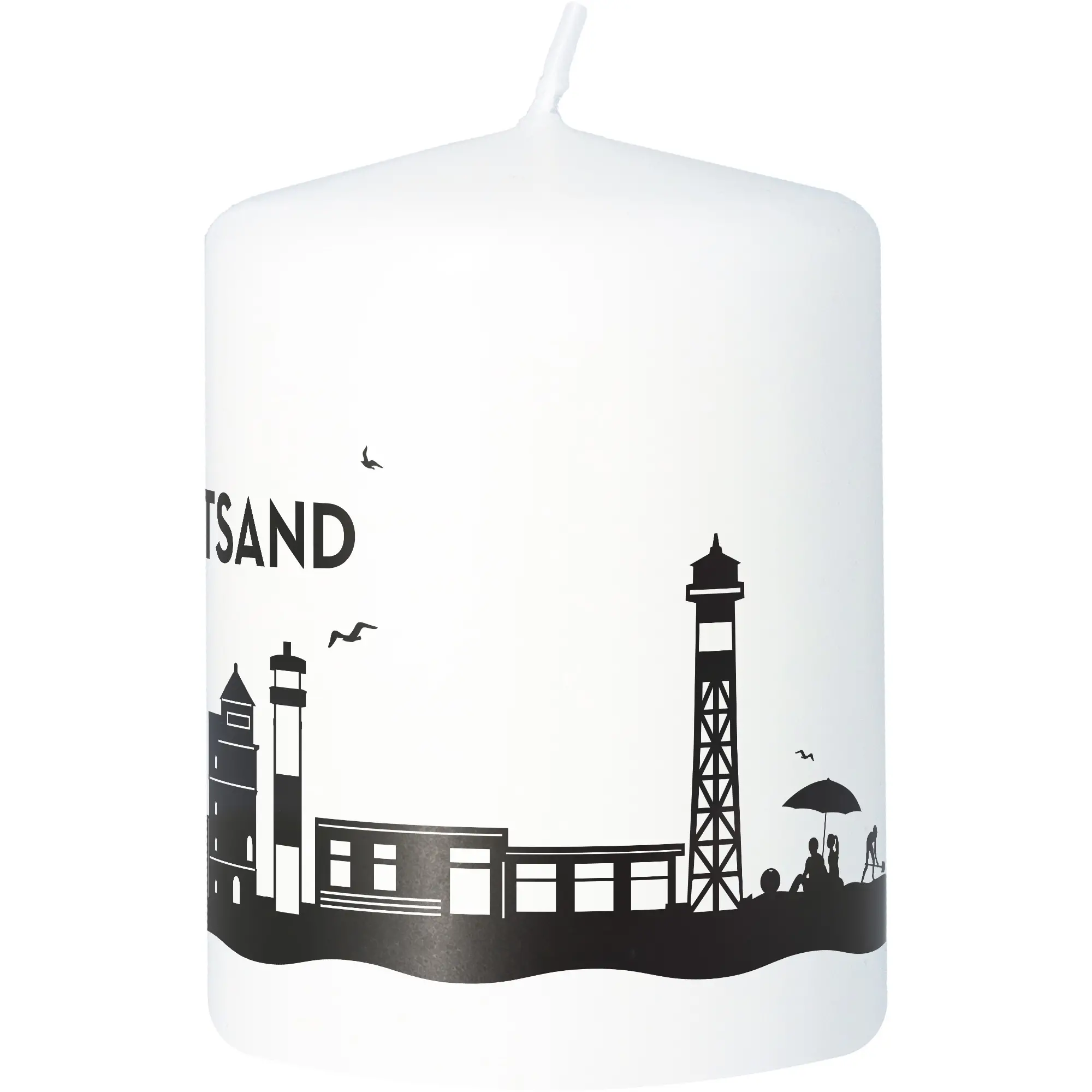 Stumpenkerze Skyline Krautsand Stumpenkerze Skyline Krautsand