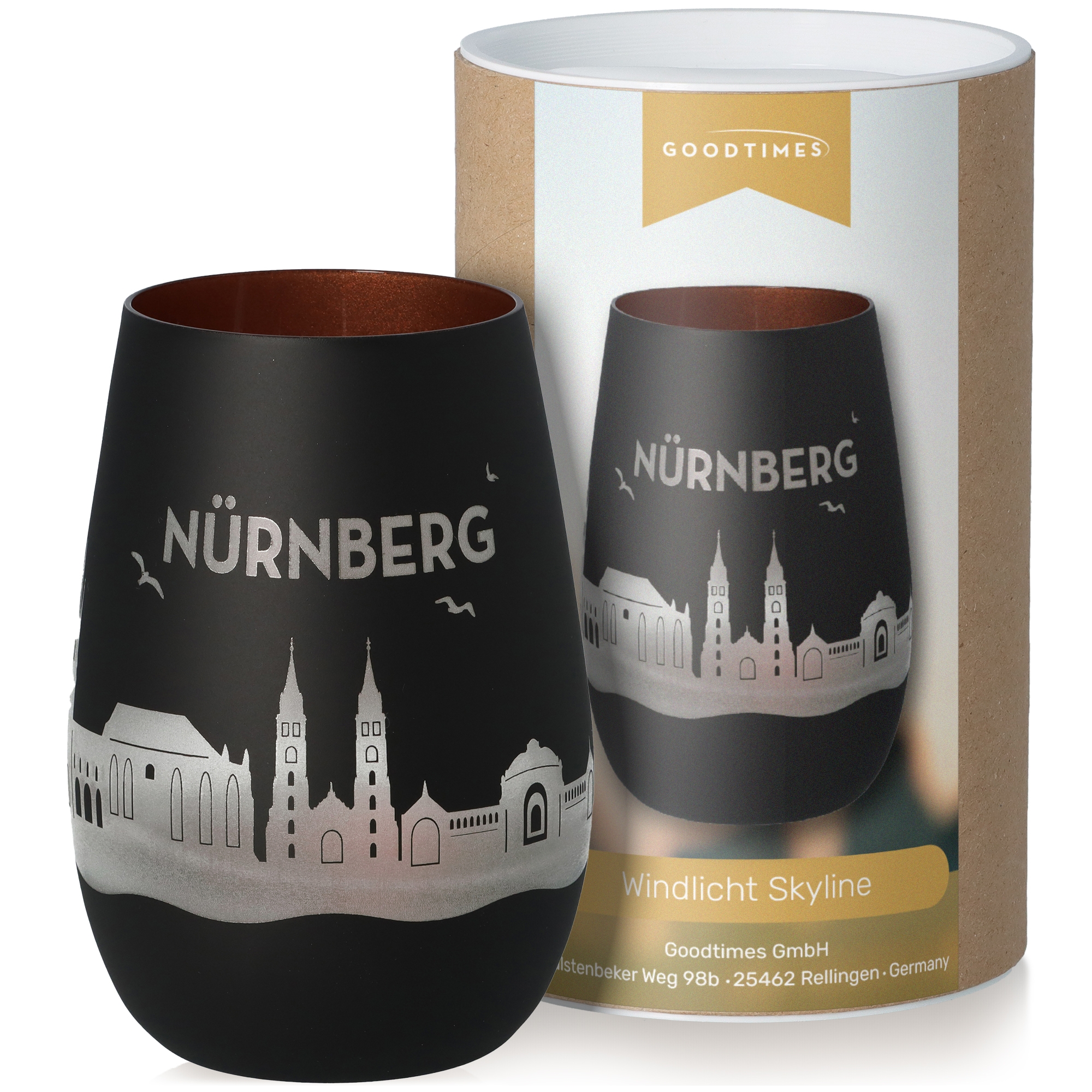 Windlicht Skyline Nürnberg Töpferei, Krug