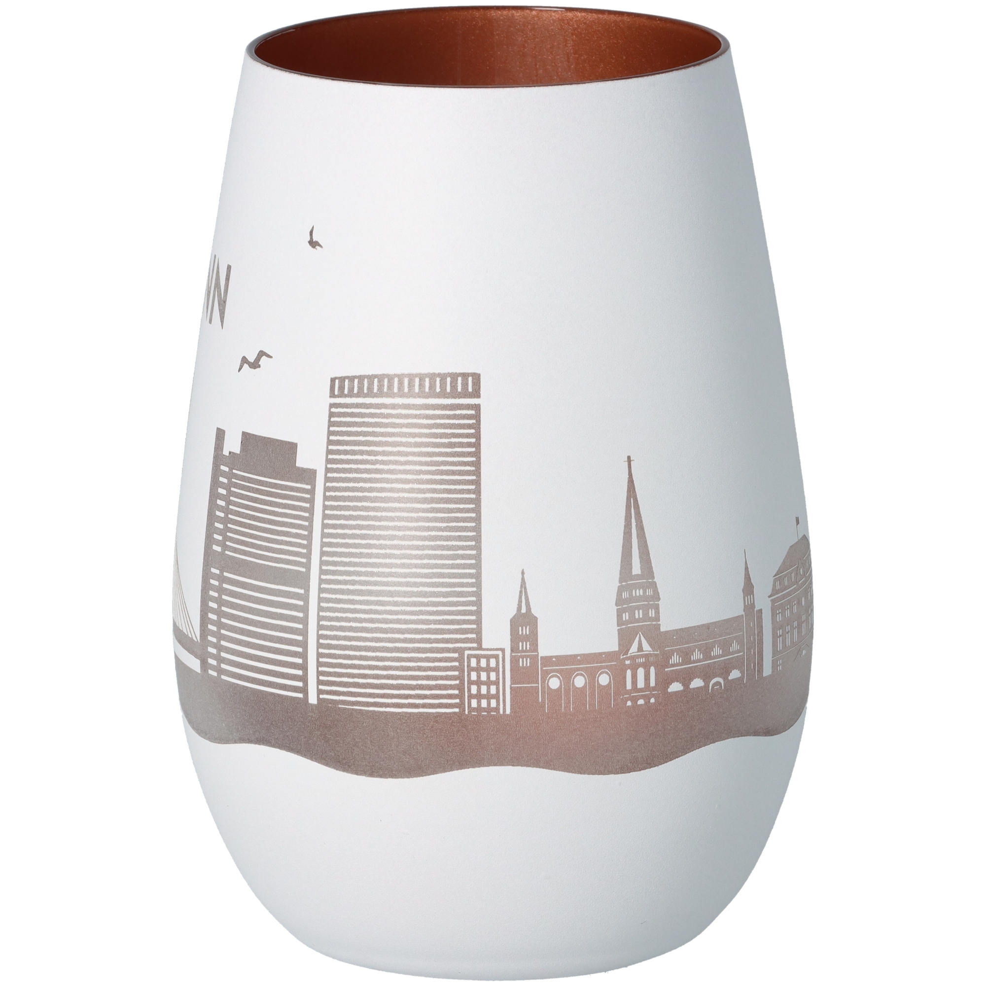 Windlicht Skyline Bonn Töpferei, Glas, Vase, Kunst, Porzellan