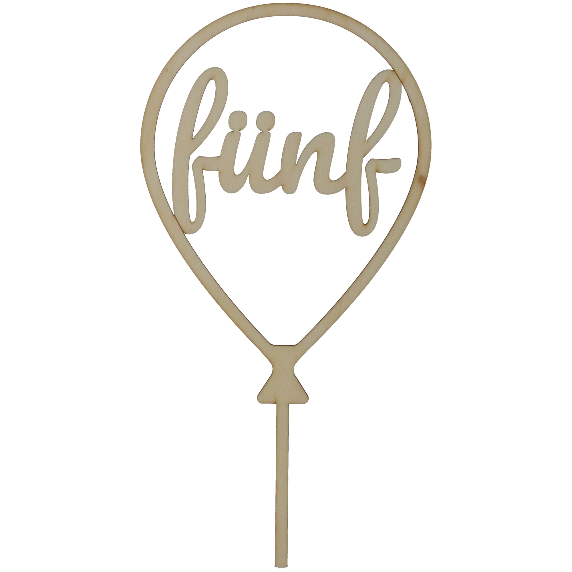 Cake Topper Ballon Zahl 5