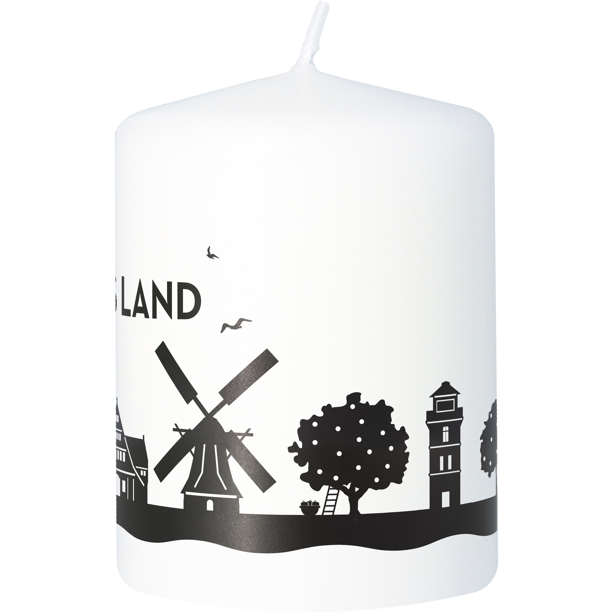 Stumpenkerze Skyline Altes Land Kerze