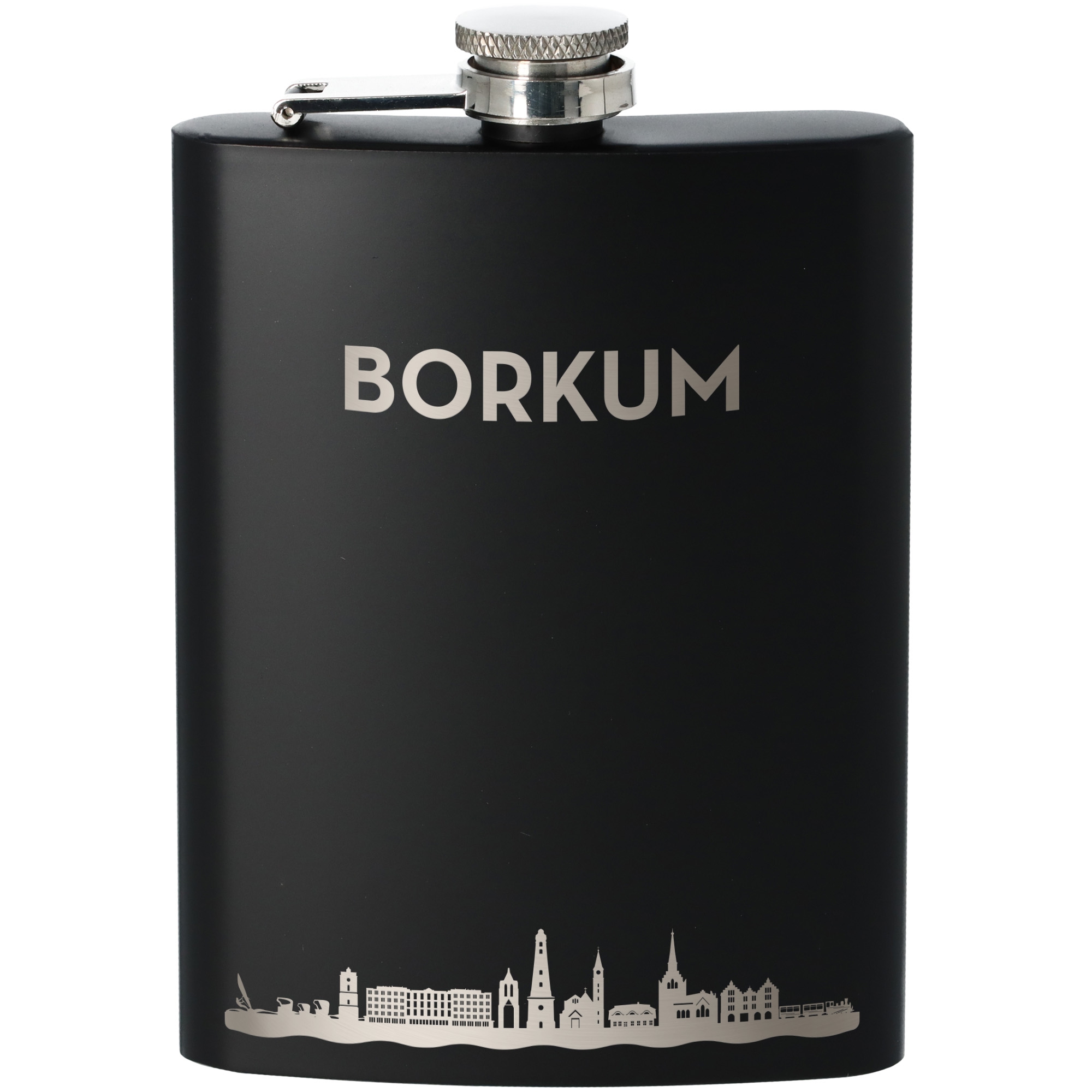 Flachmann Skyline Borkum Flasche, Rasierwasser