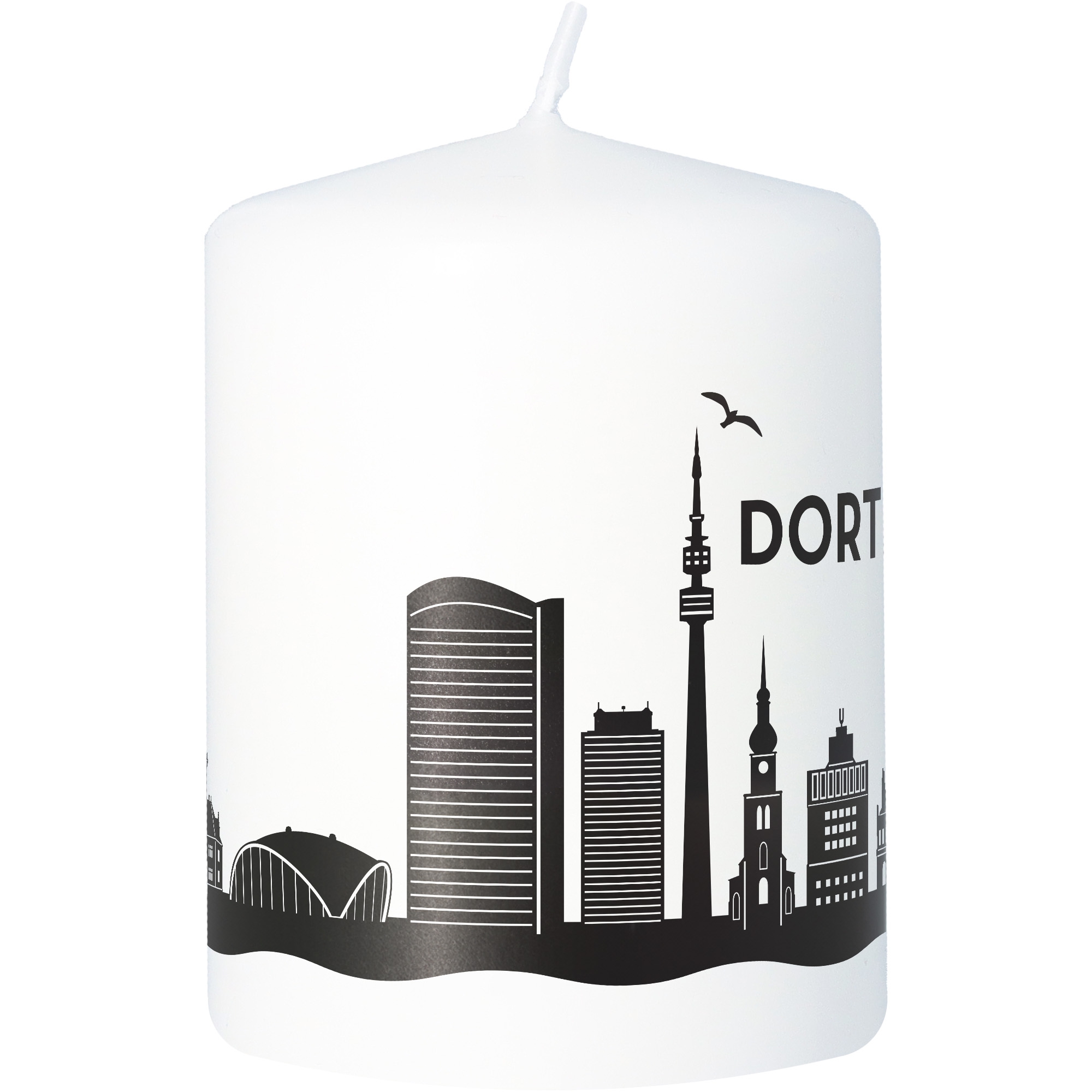 Stumpenkerze Skyline Dortmund Stumpenkerze Skyline Dortmund