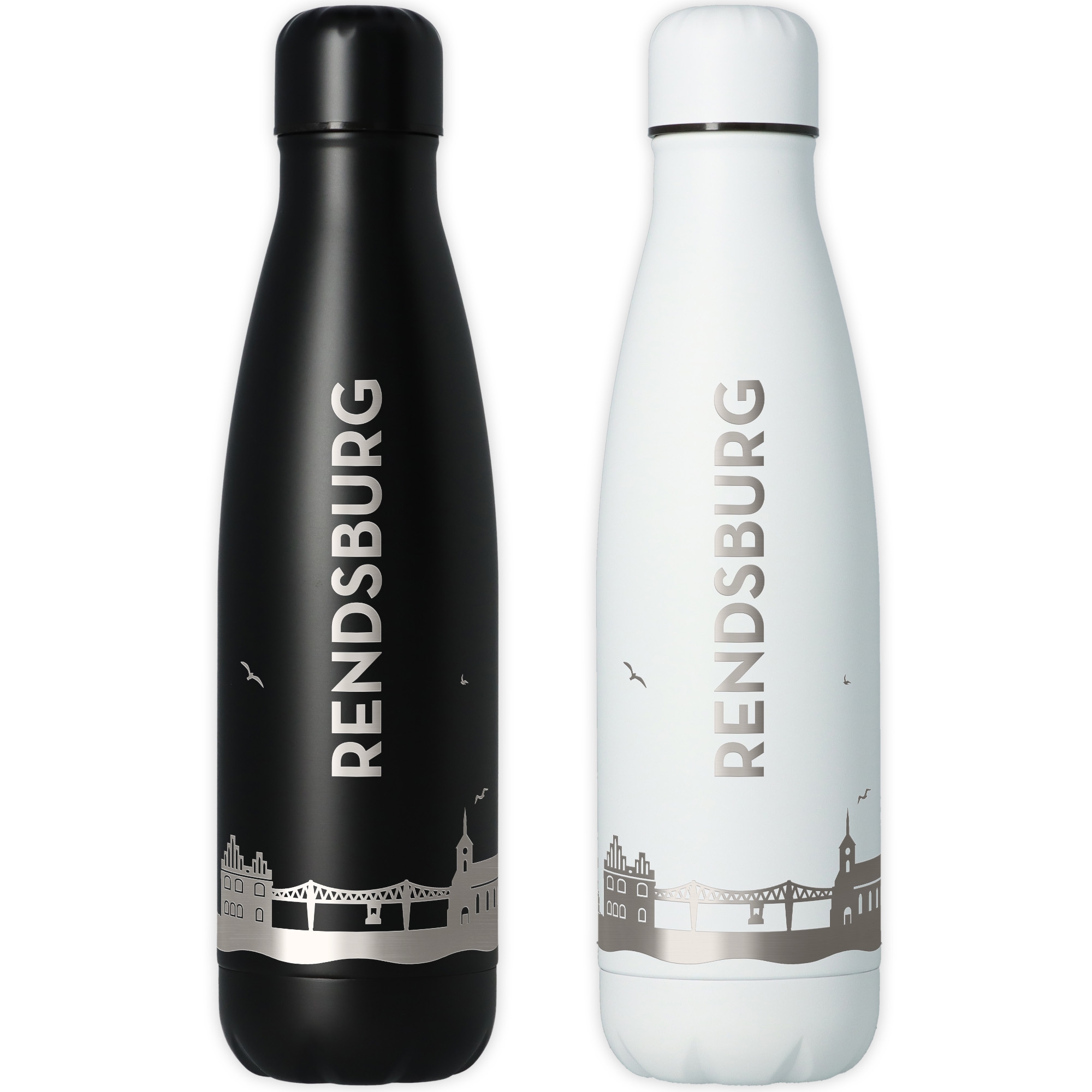 Trinkflasche Skyline Rendsburg Flasche, Wasserflasche, Shaker