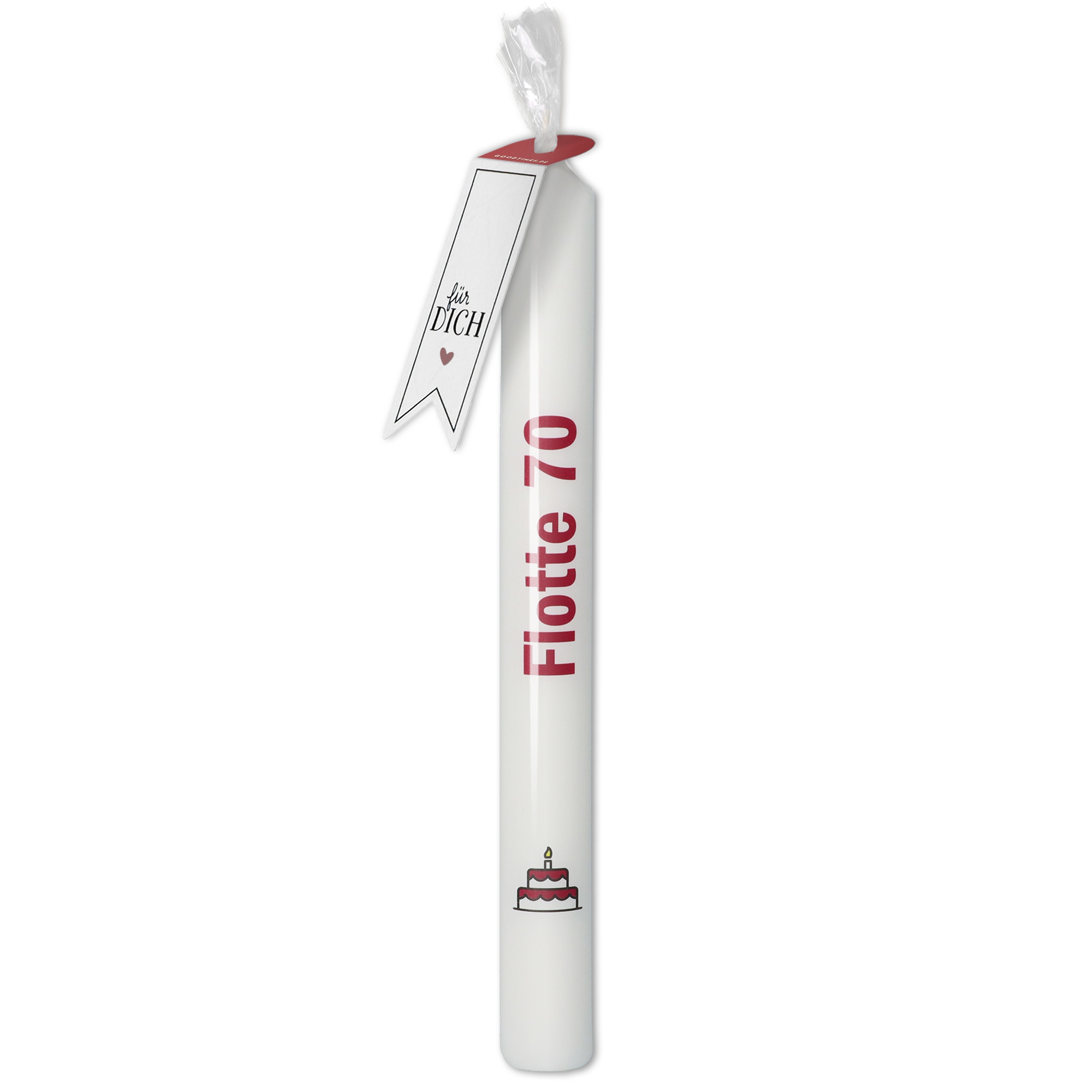 Stabkerze "Flotte 70" Bordeaux