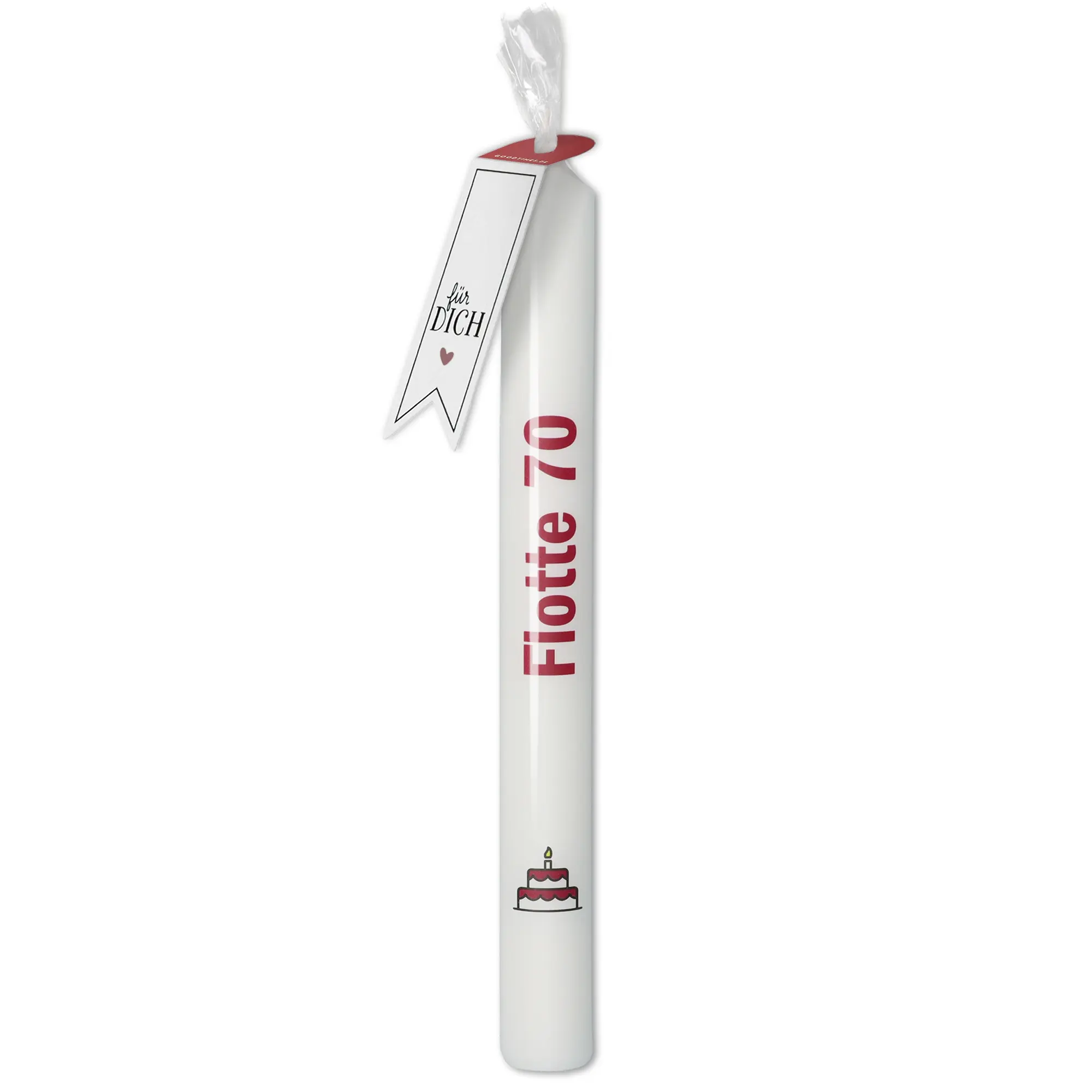 Stabkerze "Flotte 70" Bordeaux