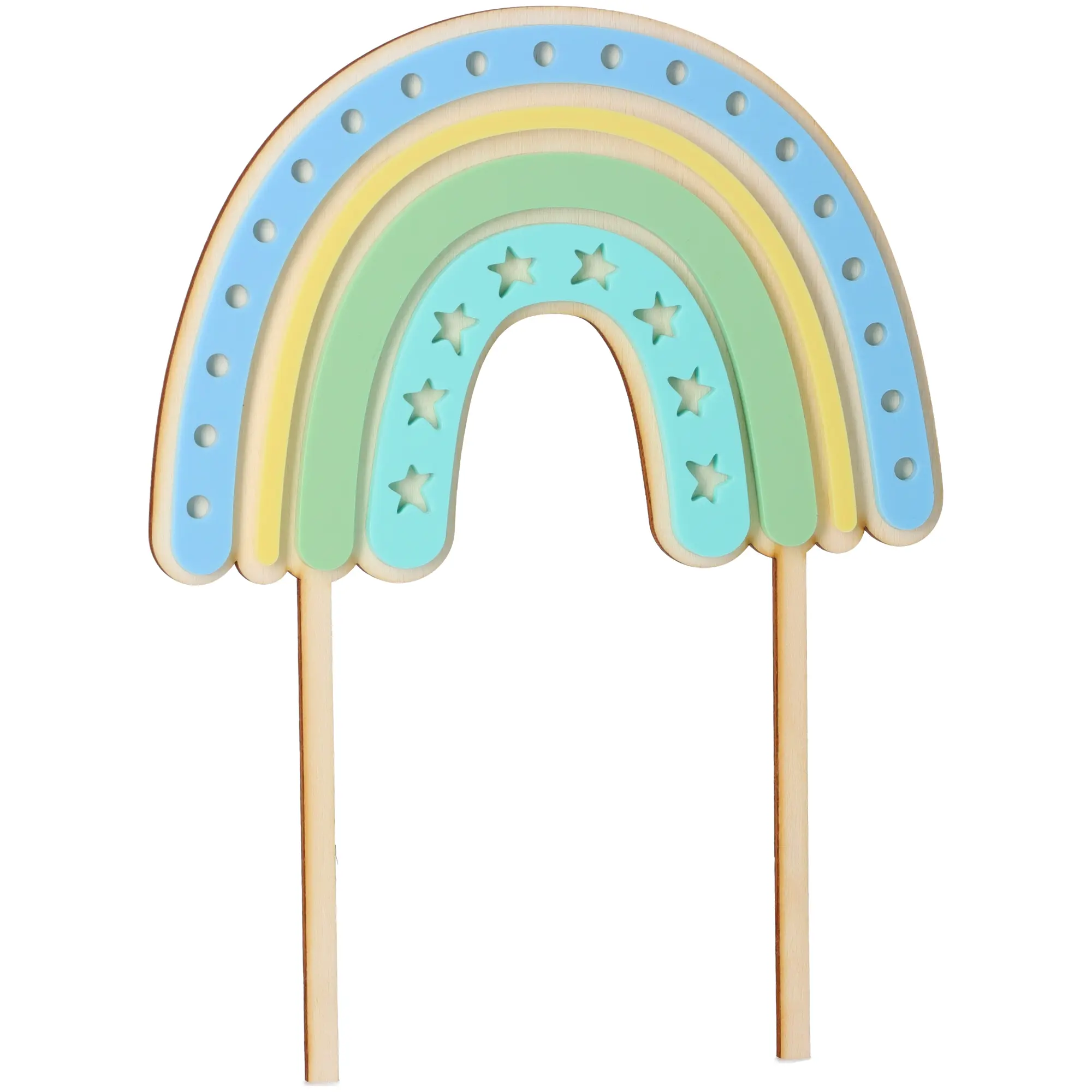Cake Topper Regenbogen mit Sternen