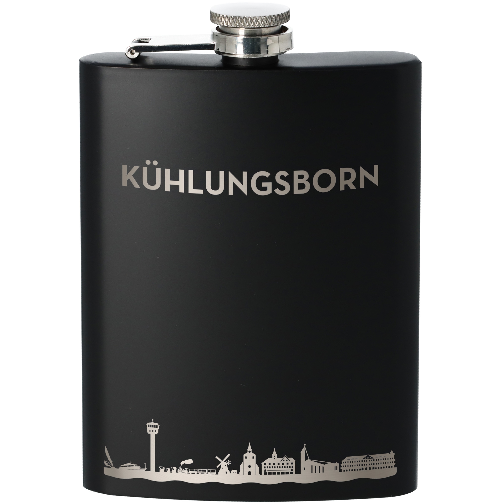 Flachmann Skyline Kühlungsborn Flasche, Rasierwasser
