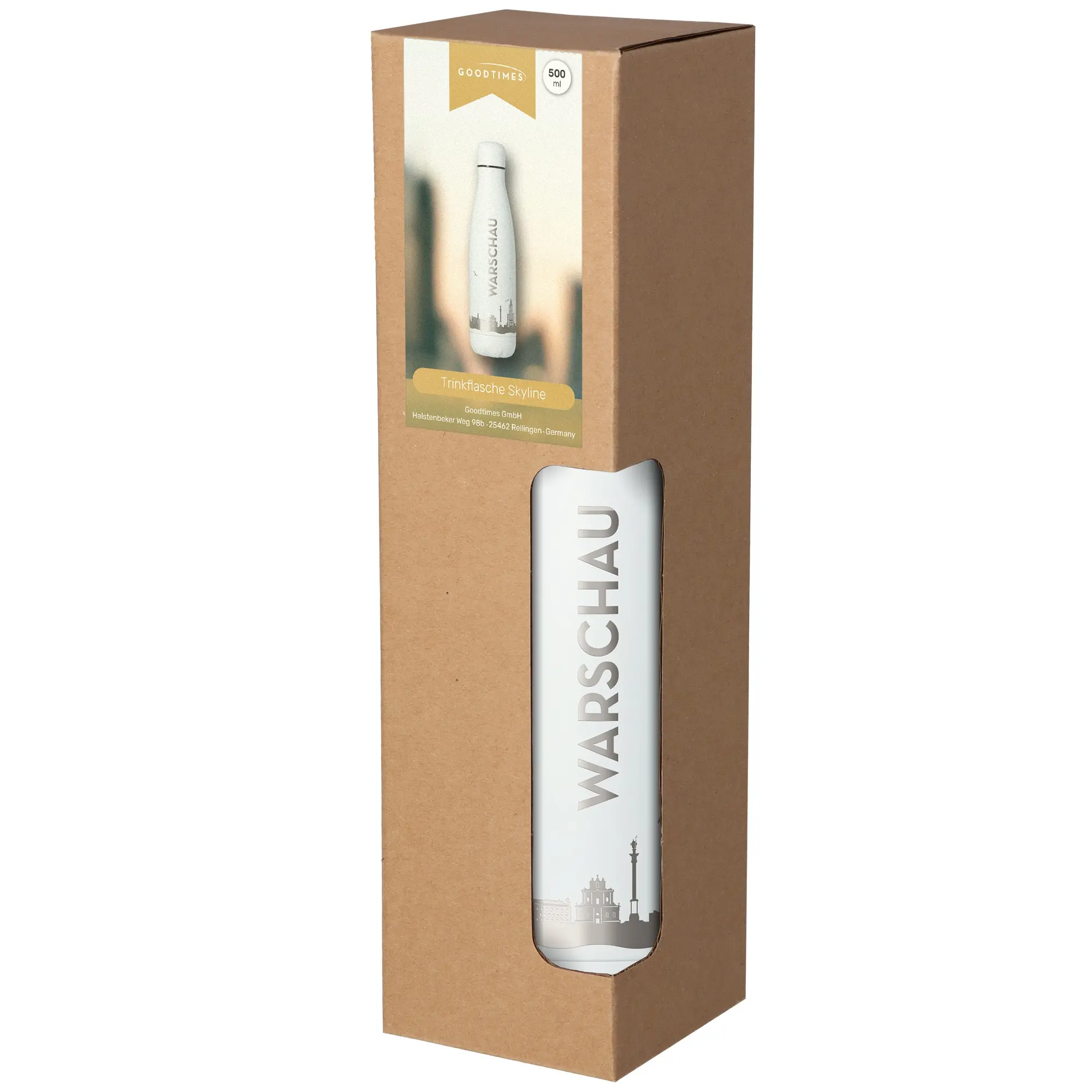 Trinkflasche Skyline Warschau