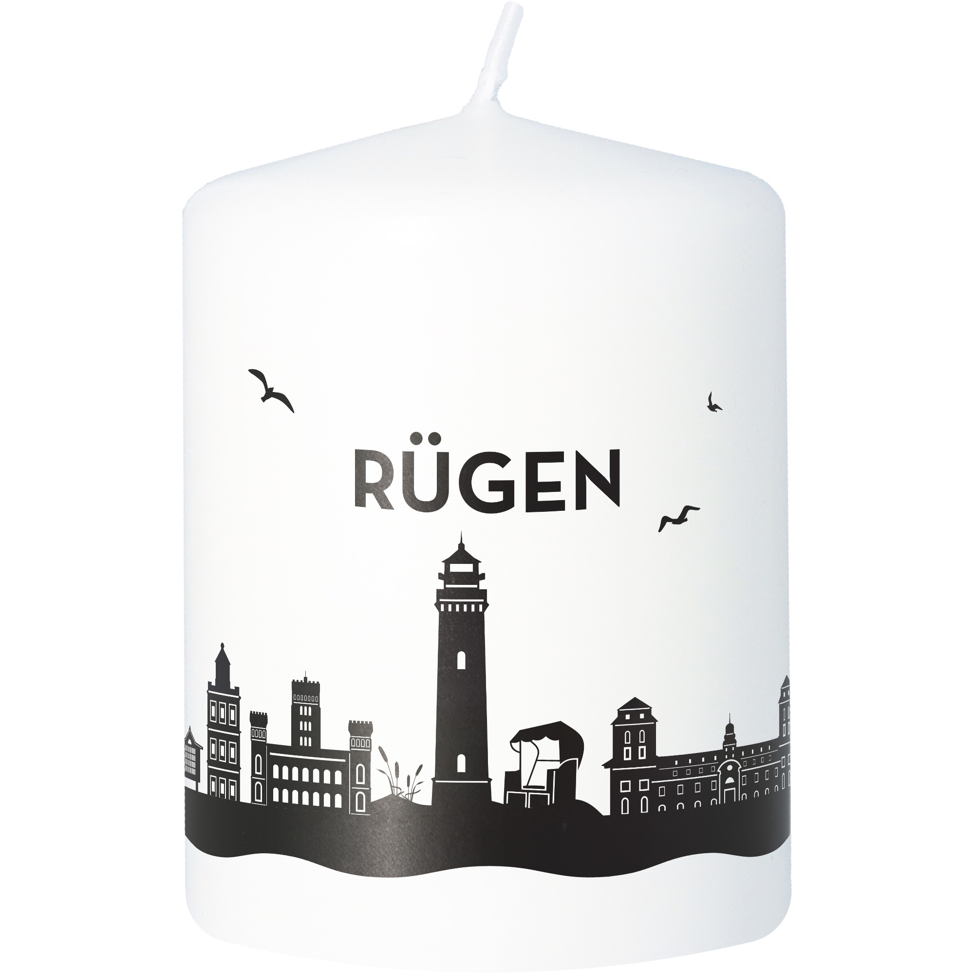 Stumpenkerze Skyline Rügen Stumpenkerze Skyline Rügen