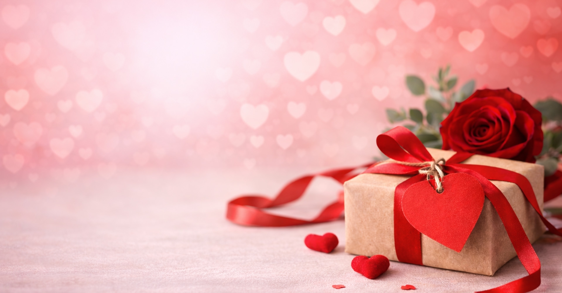 geschenk, rose, rote schachtel, rote schleife, herz