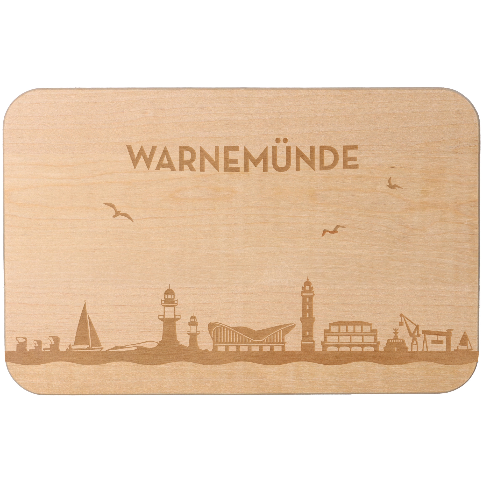 Frühstücksbrett Skyline Eutin Holz, Sperrholz, Matte