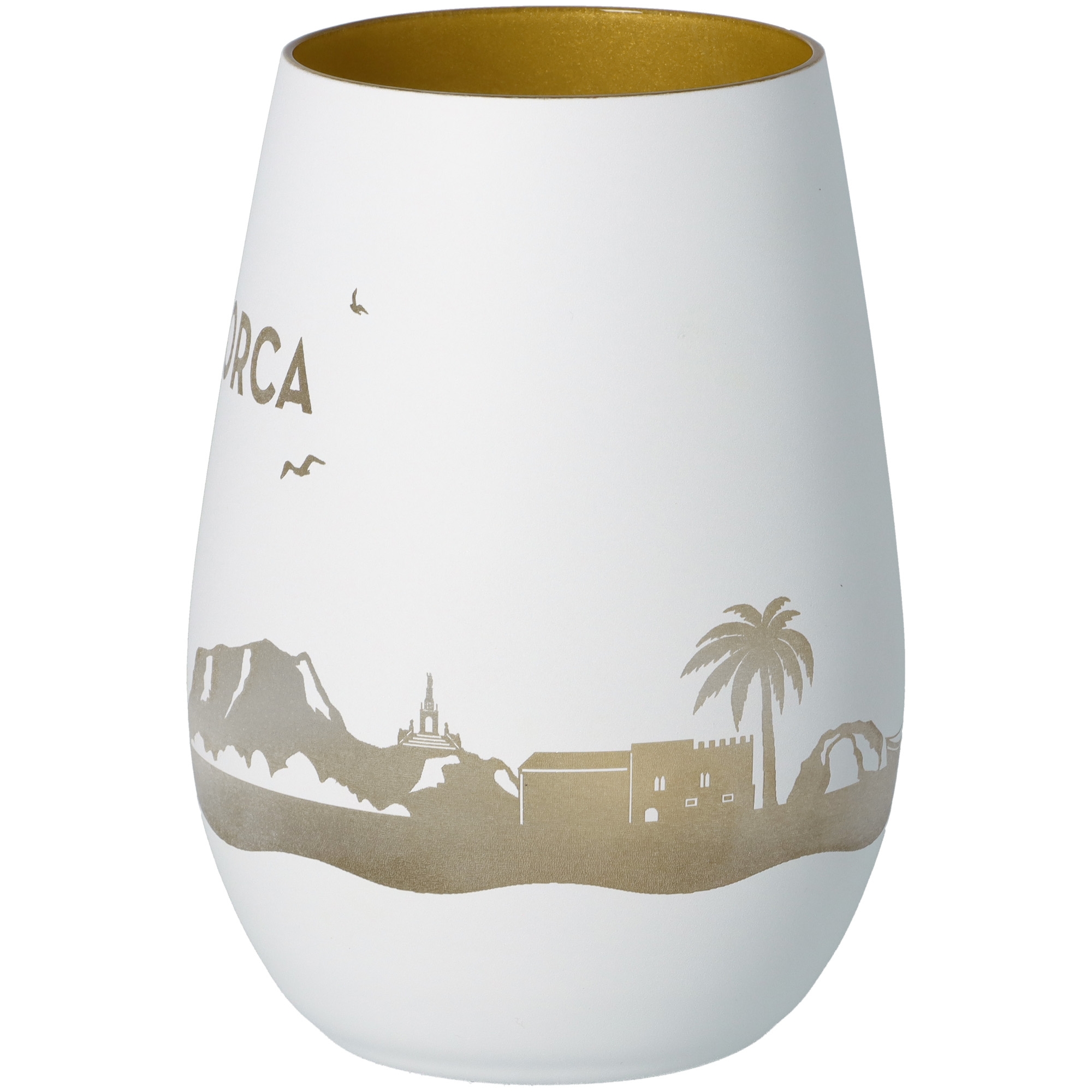 Windlicht Skyline Mallorca Töpferei, Krug, Vase, Kunst, Porzellan