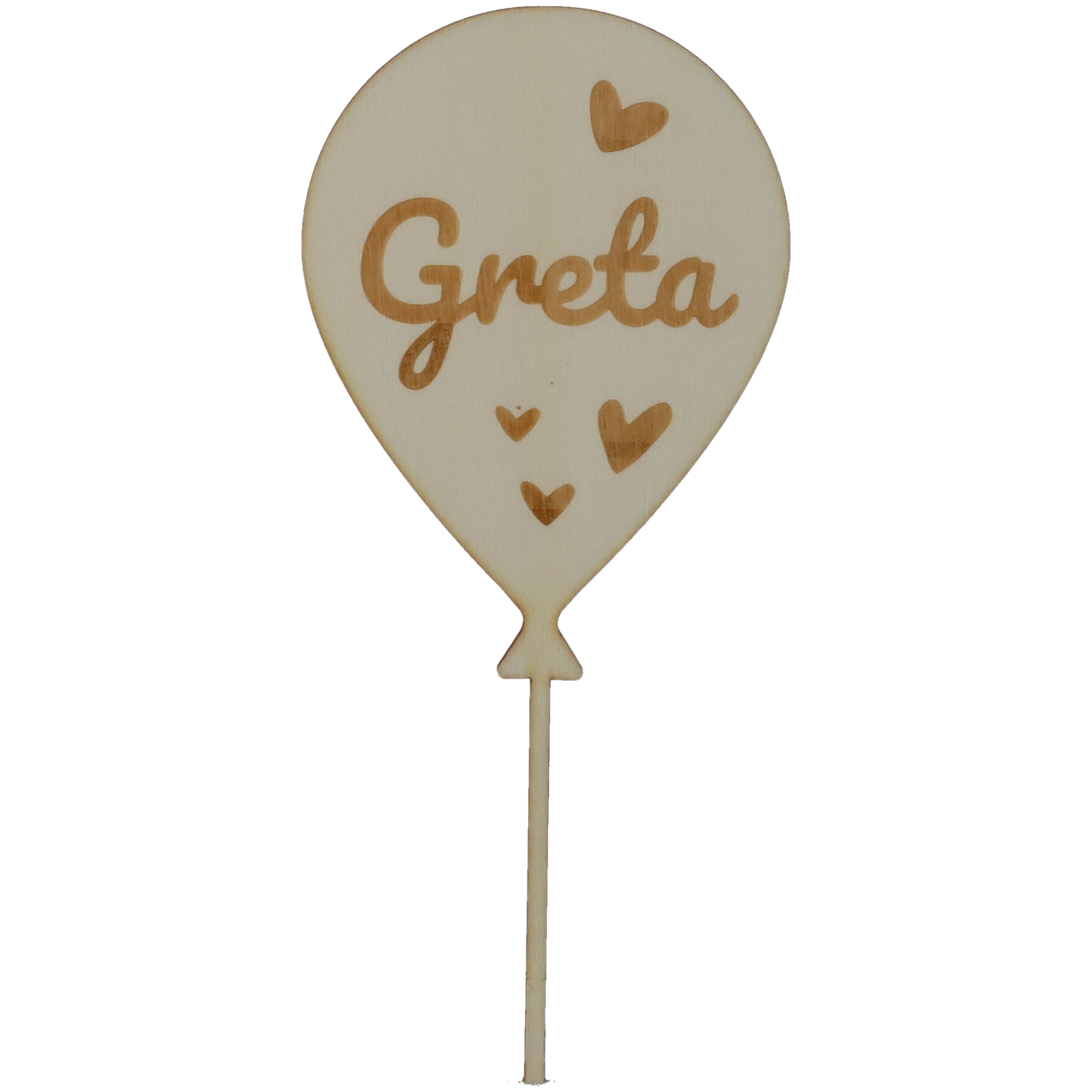 Cake Topper Ballon mit Herzen Zahl 1
