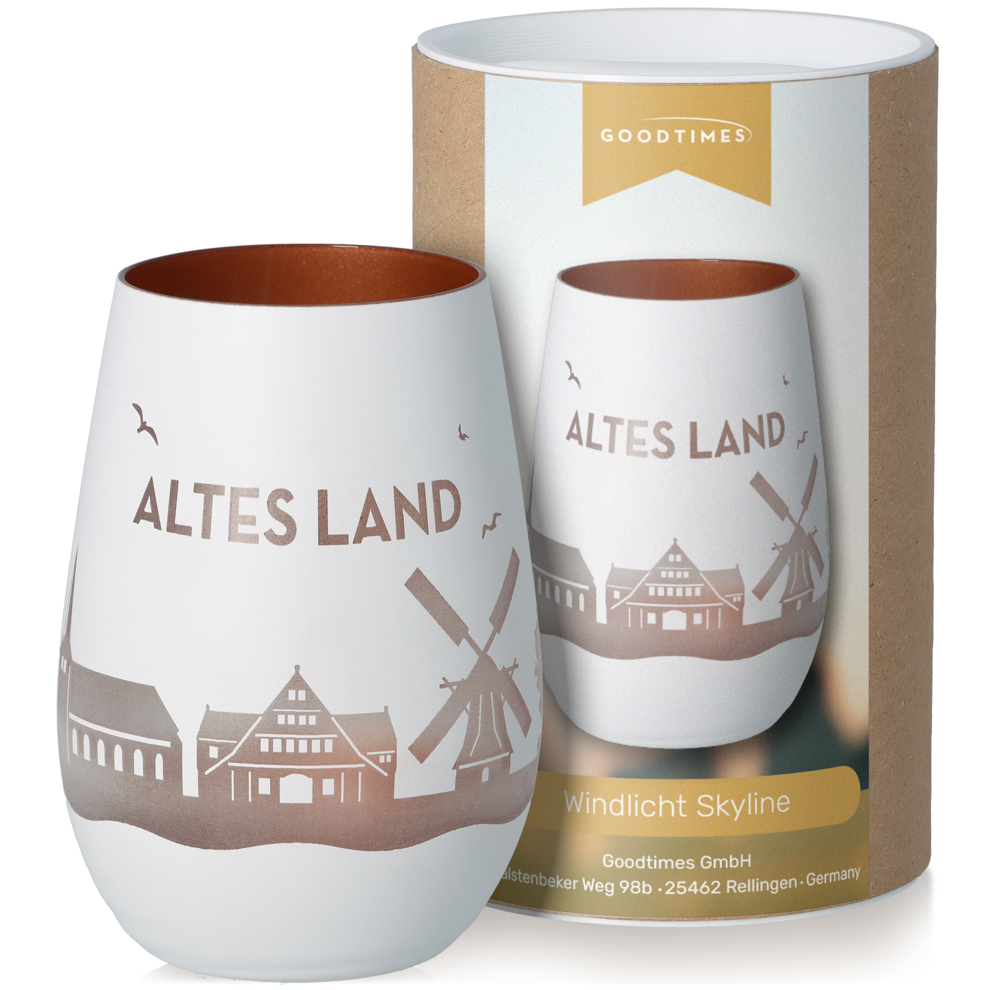 Windlicht Skyline Altes Land Pokal, Töpferei, Krug