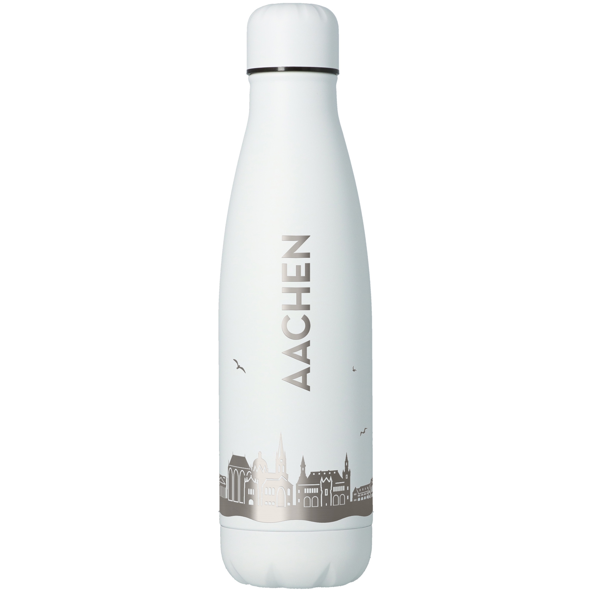 Flasche, Thermos, Trinkflasche, Stahl, Stadtansicht