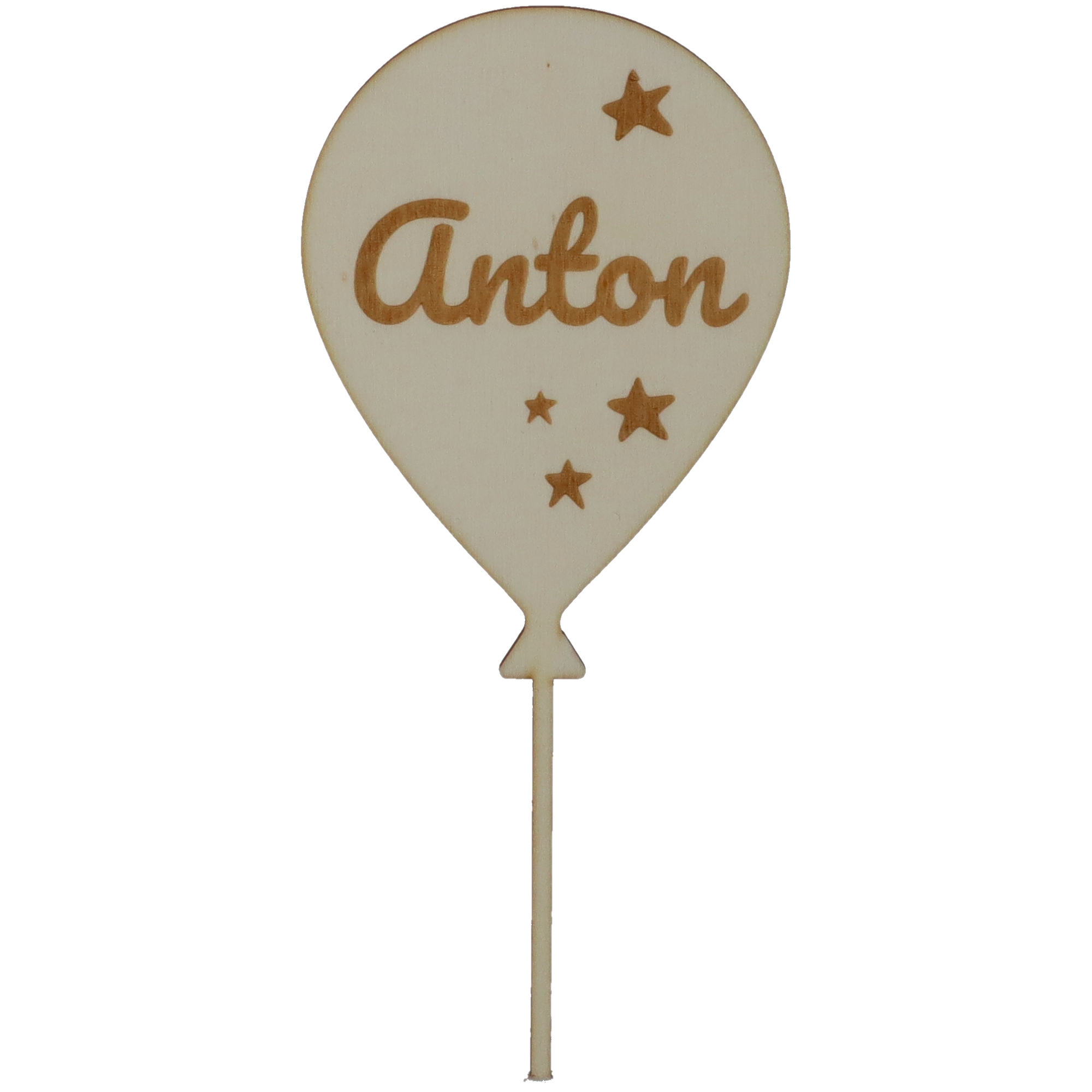 Cake Topper Ballon mit Sternen Zahl 1
