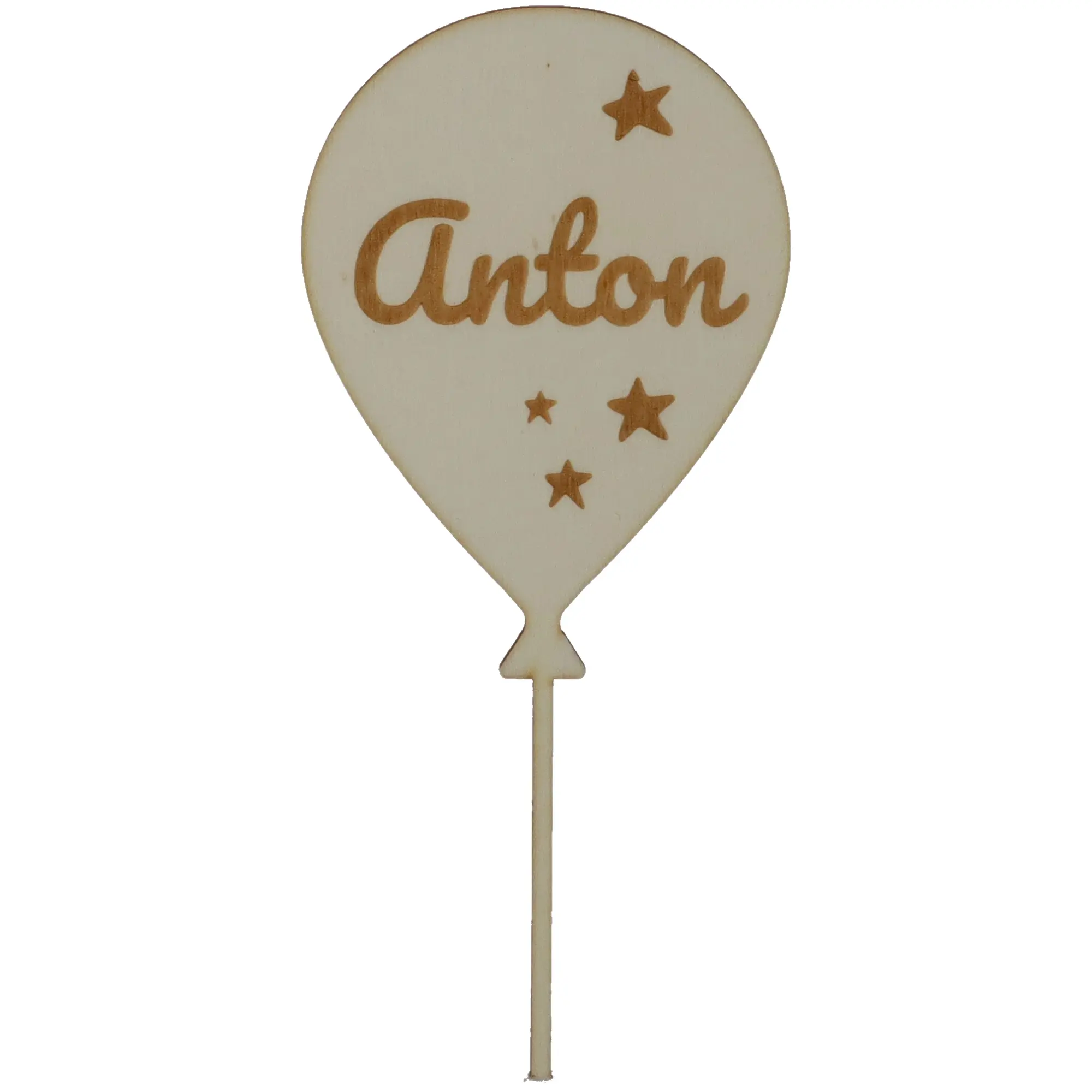 Cake Topper Ballon mit Sternen Zahl 1