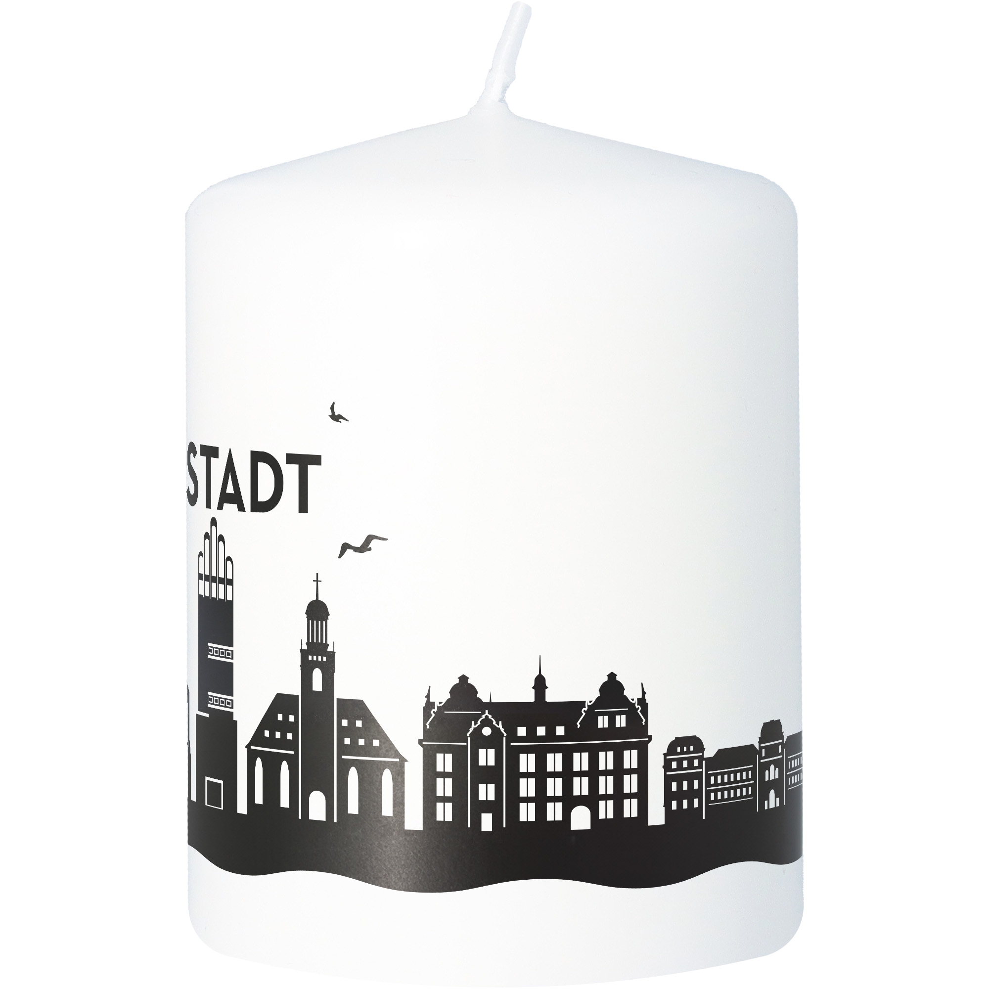 Stumpenkerze Skyline Darmstadt Stumpenkerze Skyline Darmstadt