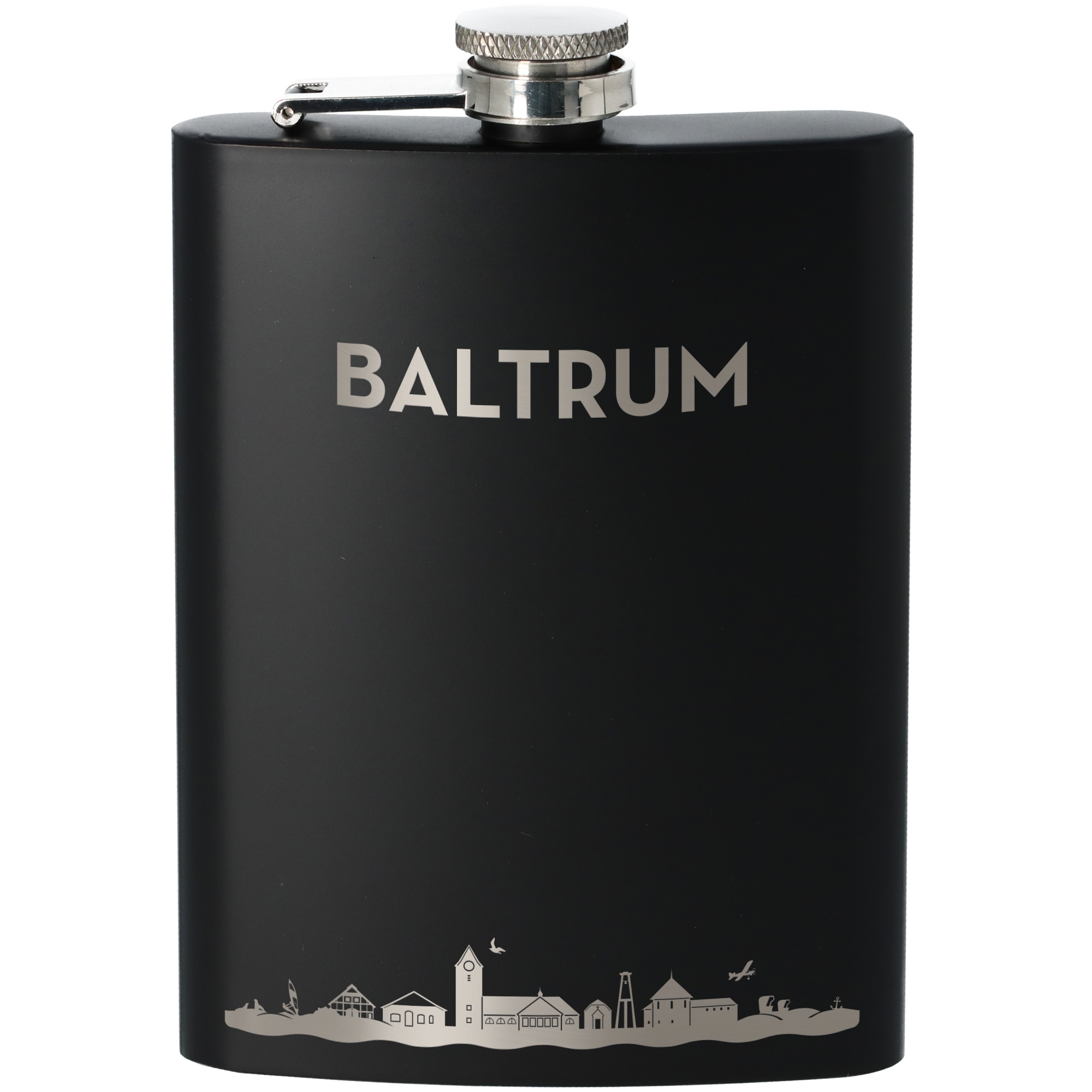Flachmann Skyline Baltrum Flasche, Rasierwasser