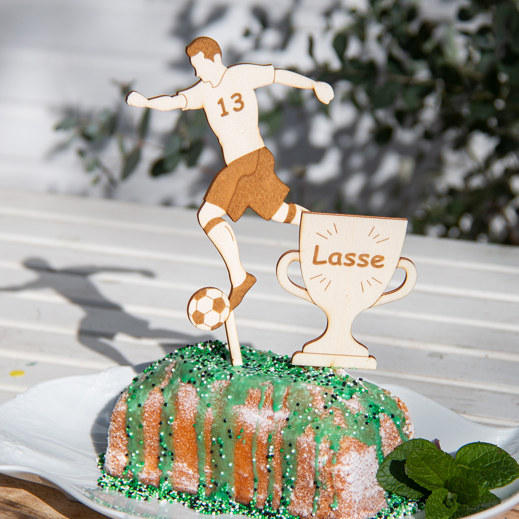 Cake Topper Fußball & Pokal Set