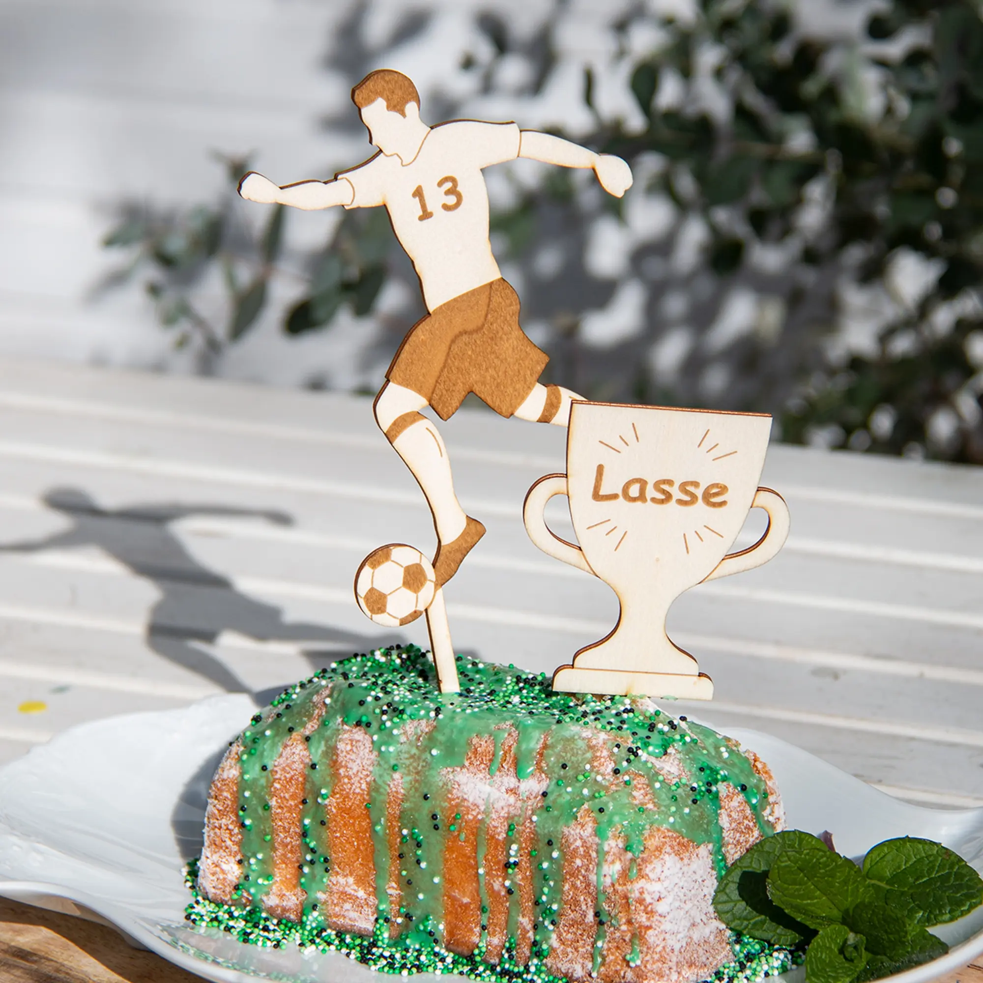 Cake Topper Fußball & Pokal Set