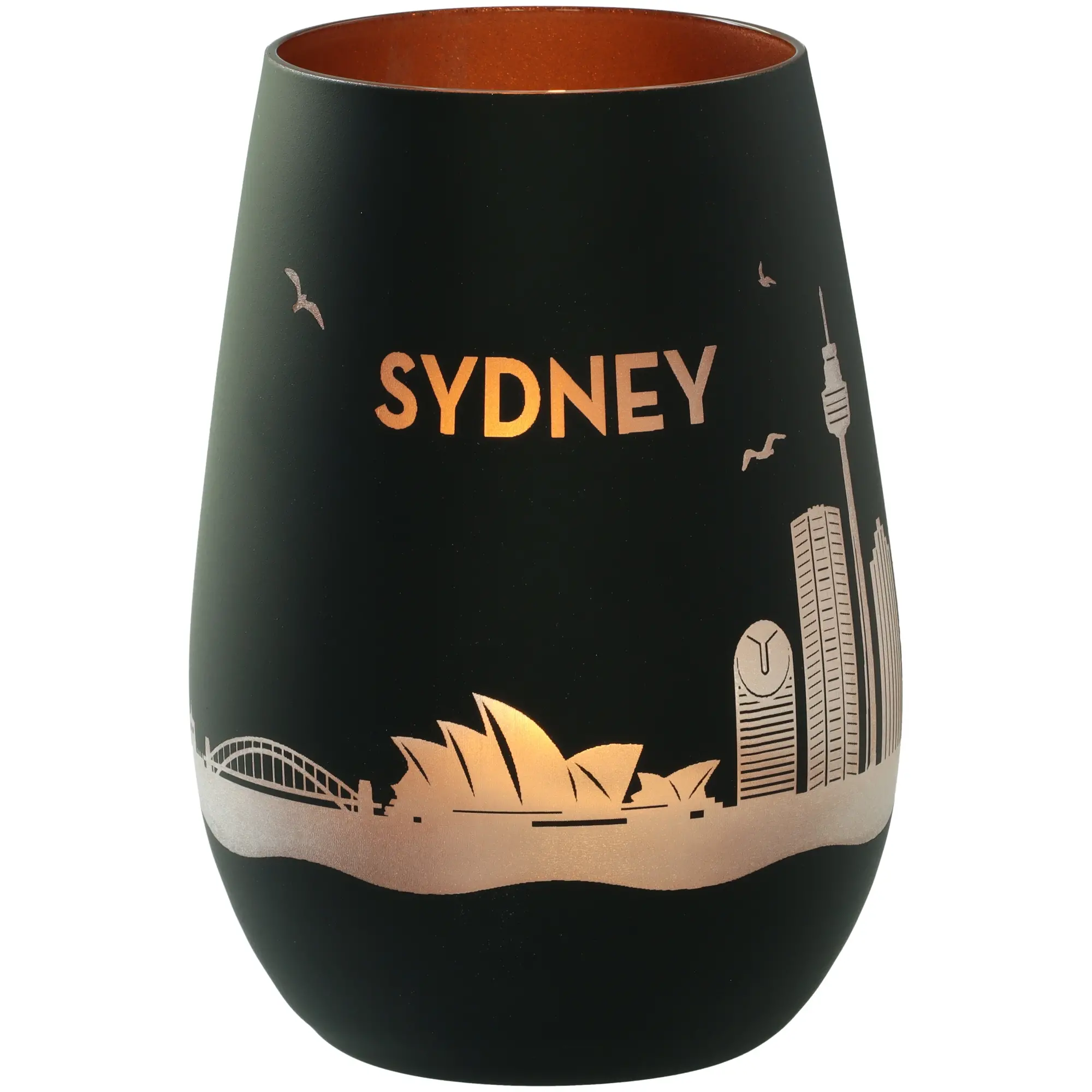 Vase, Schwarz, Sydney, Metallisch, Stadt-Silhouette