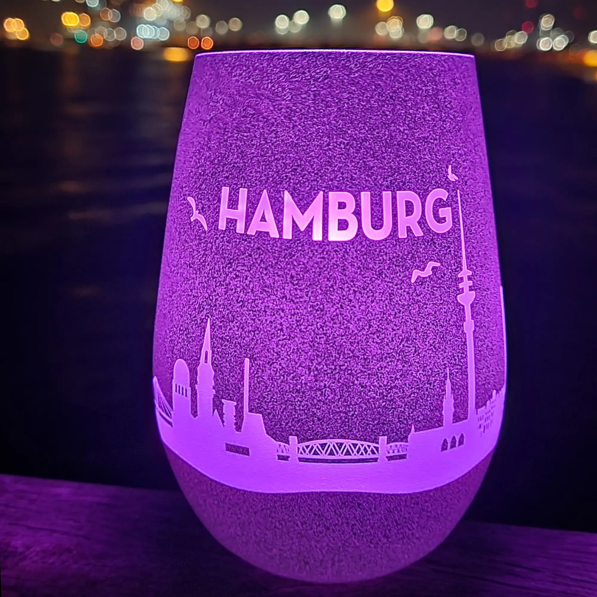 Windlicht Skyline Hamburg