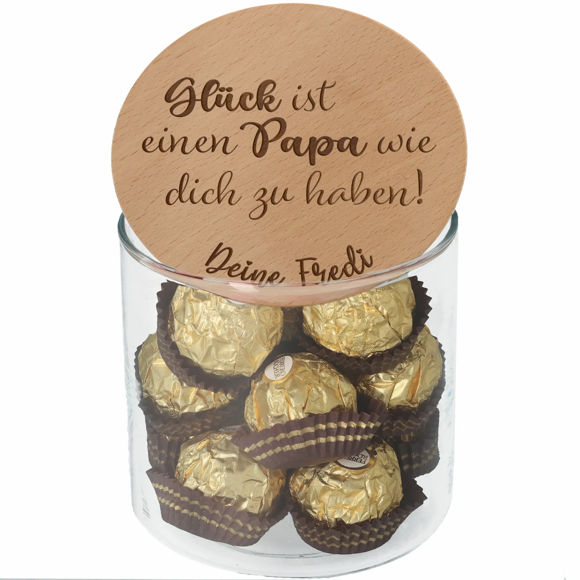 Geschenkglas "Glück ist einen Papa wie dich zu haben!"