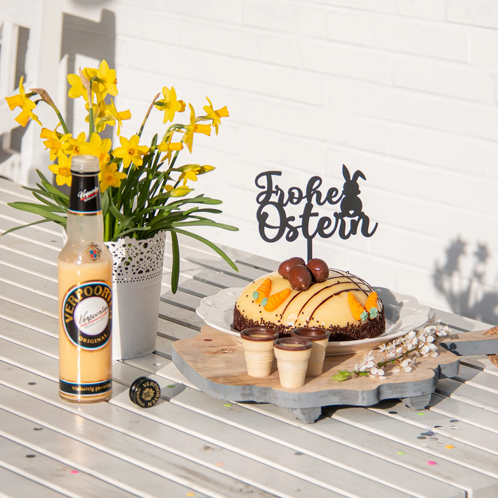 Cake Topper "Frohe Ostern" Acryl