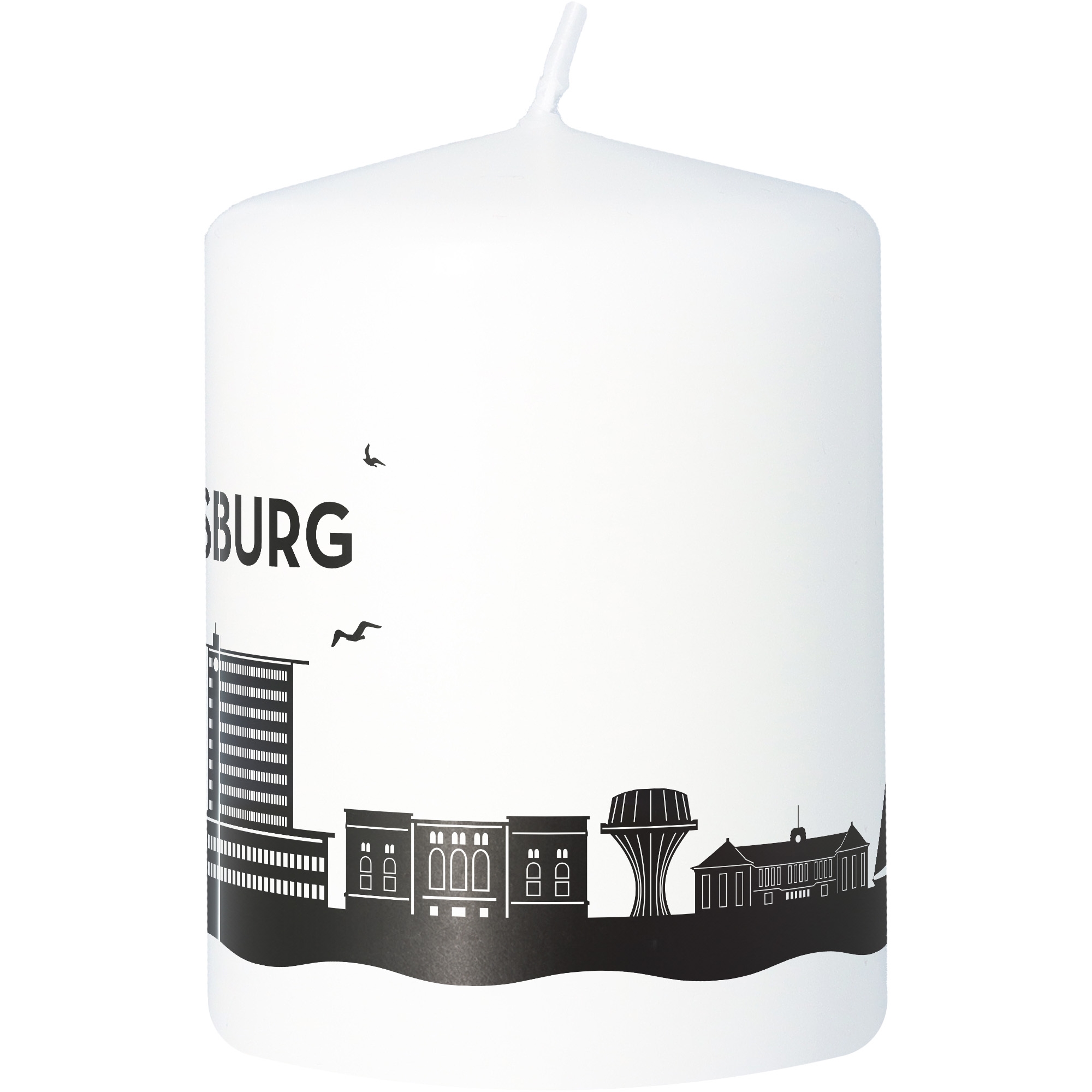 Stumpenkerze Skyline Flensburg Stumpenkerze Skyline Flensburg
