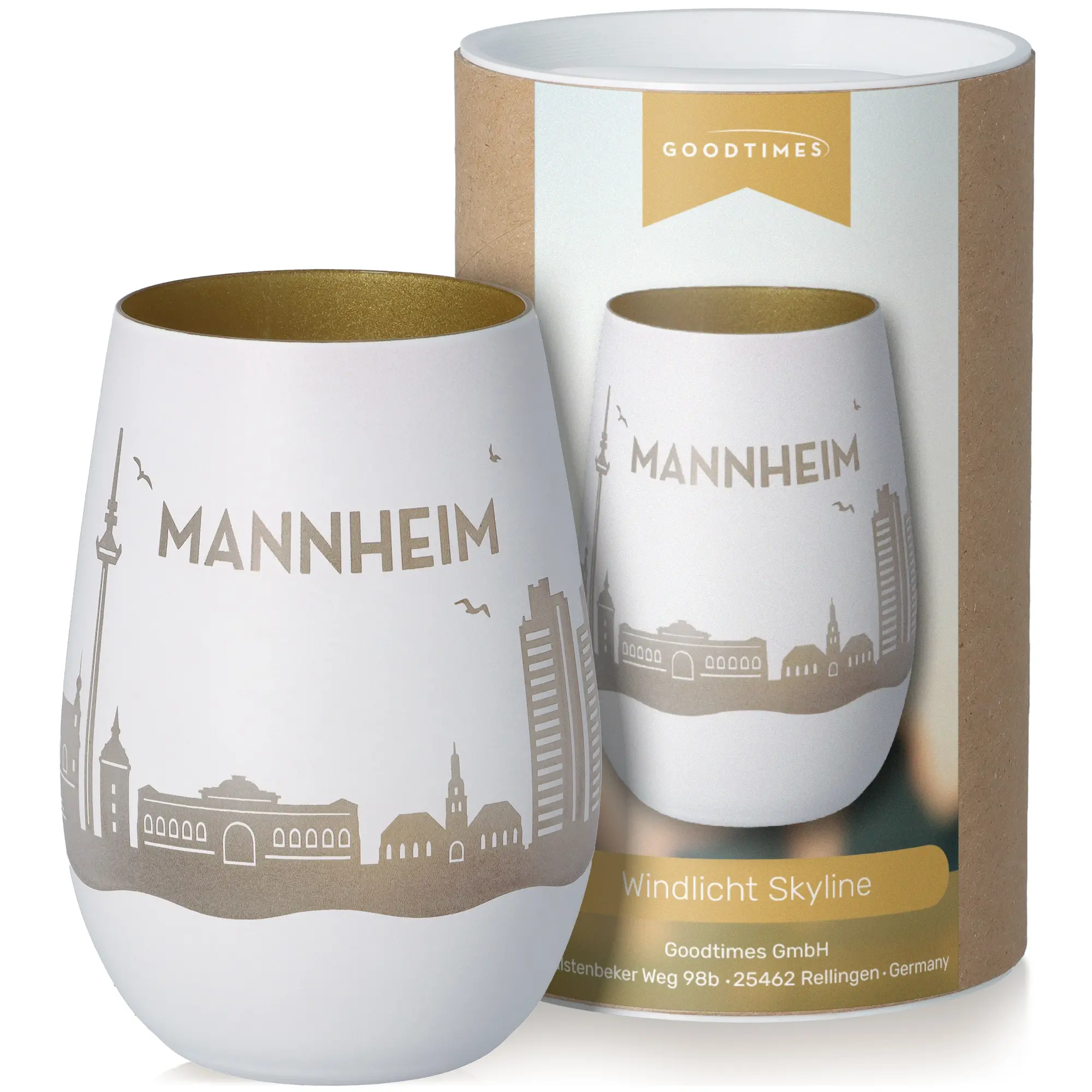 Windlicht Skyline Mannheim
