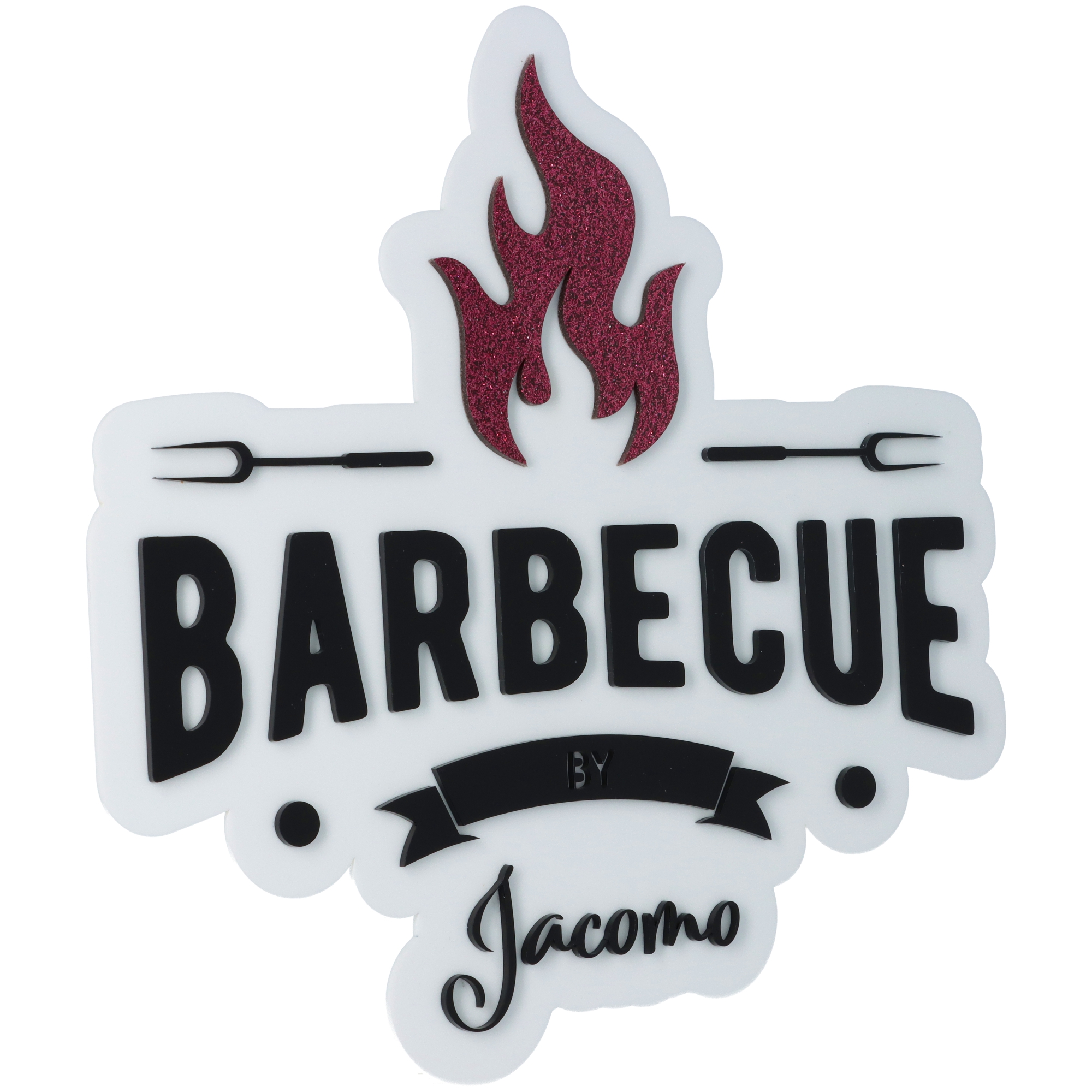 Schild "BARBECUE BY" Schild "BARBECUE BY"