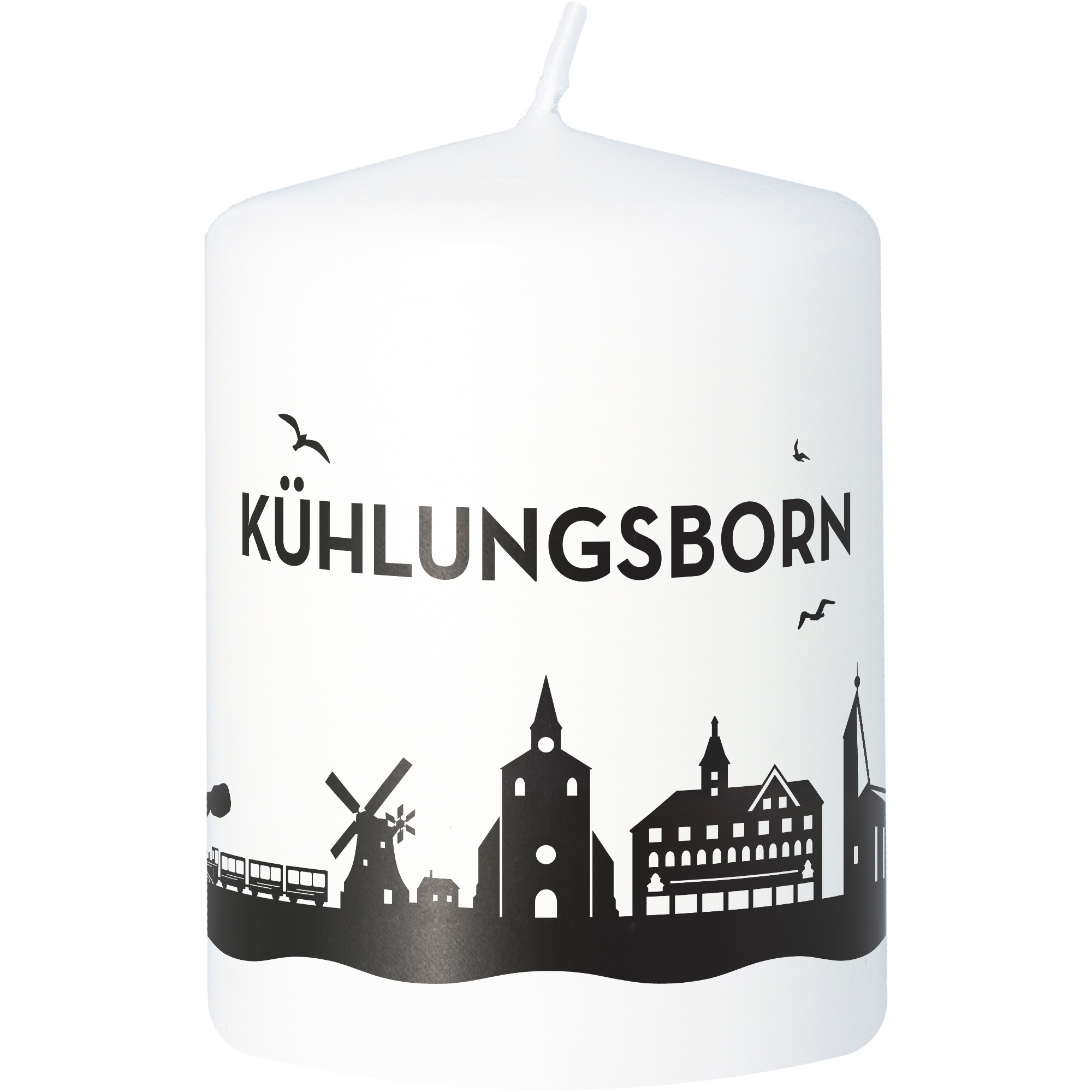 Stumpenkerze Skyline Kühlungsborn Stumpenkerze Skyline Kühlungsborn