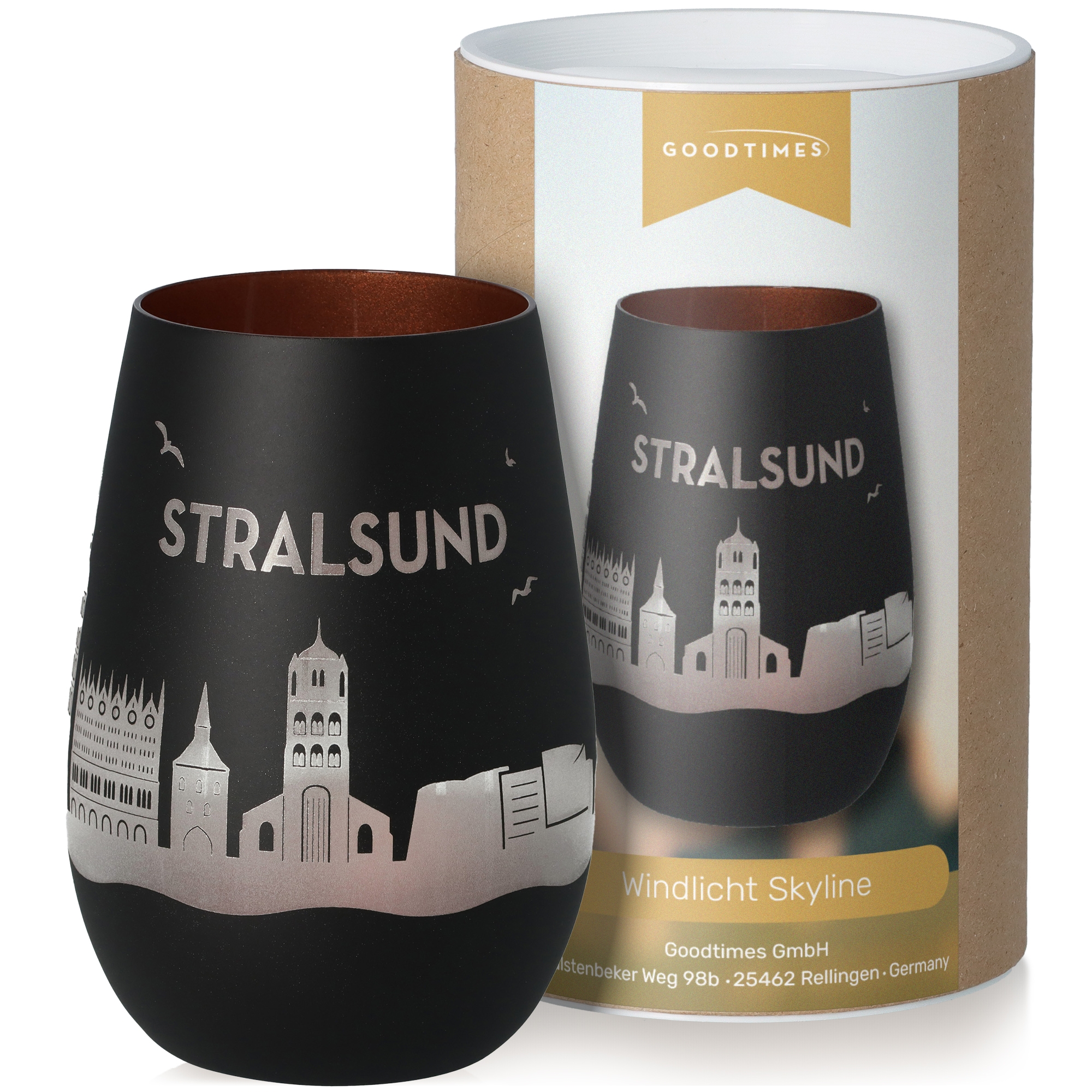 Windlicht Skyline Stralsund Töpferei, Krug