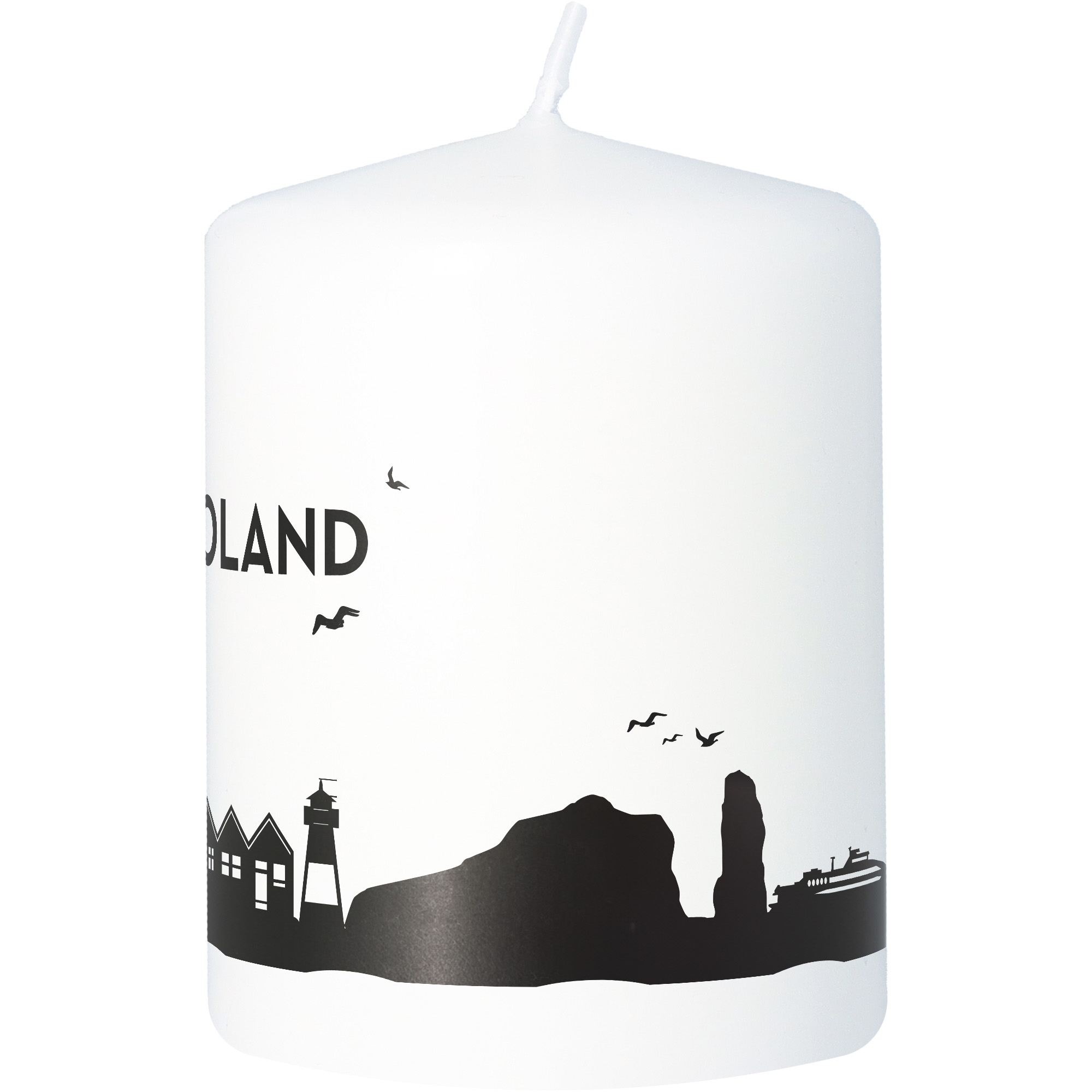 Stumpenkerze Skyline Helgoland Tier, Vogel, Kerze