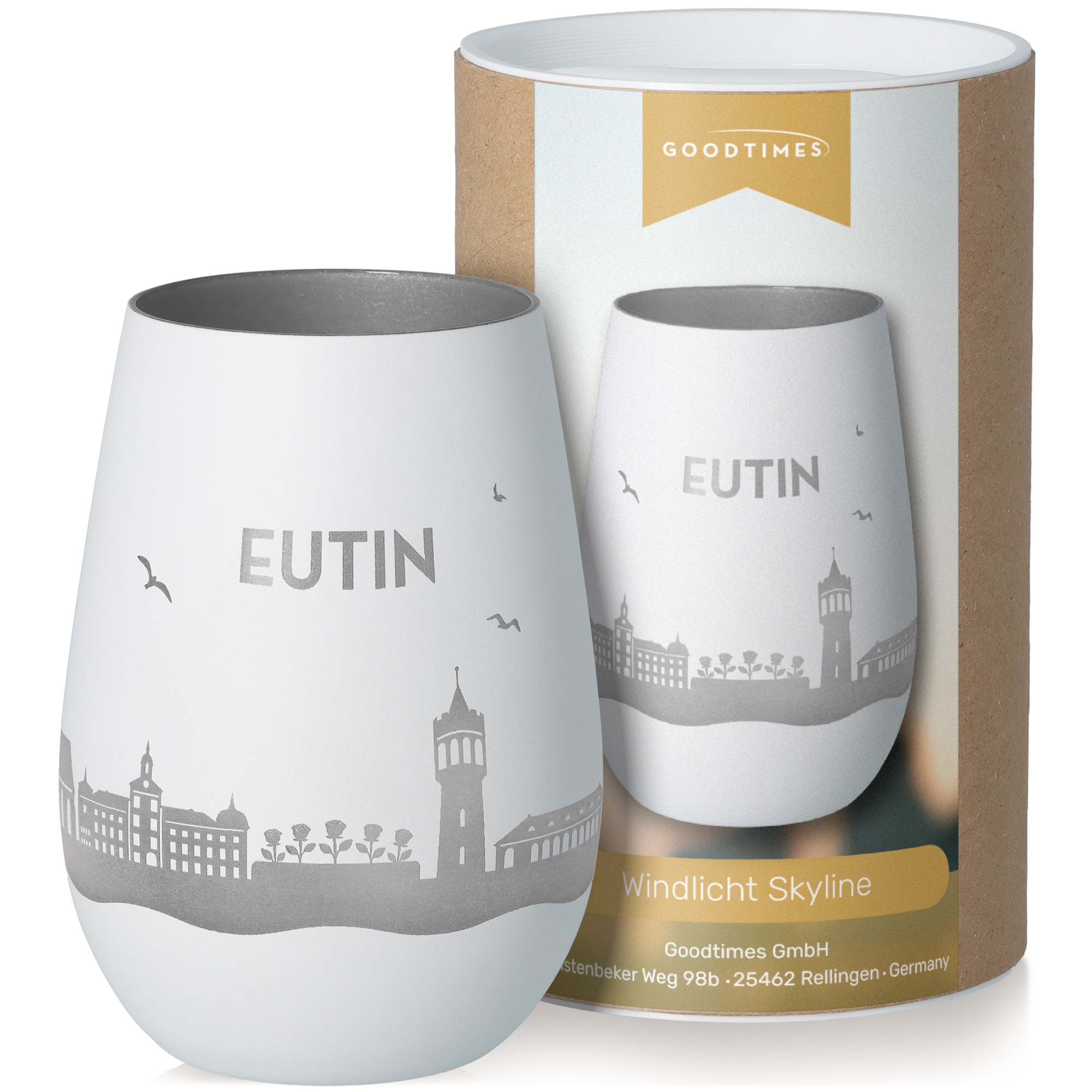 Windlicht Skyline Eutin Krug, Töpferei, Glas, Tasse