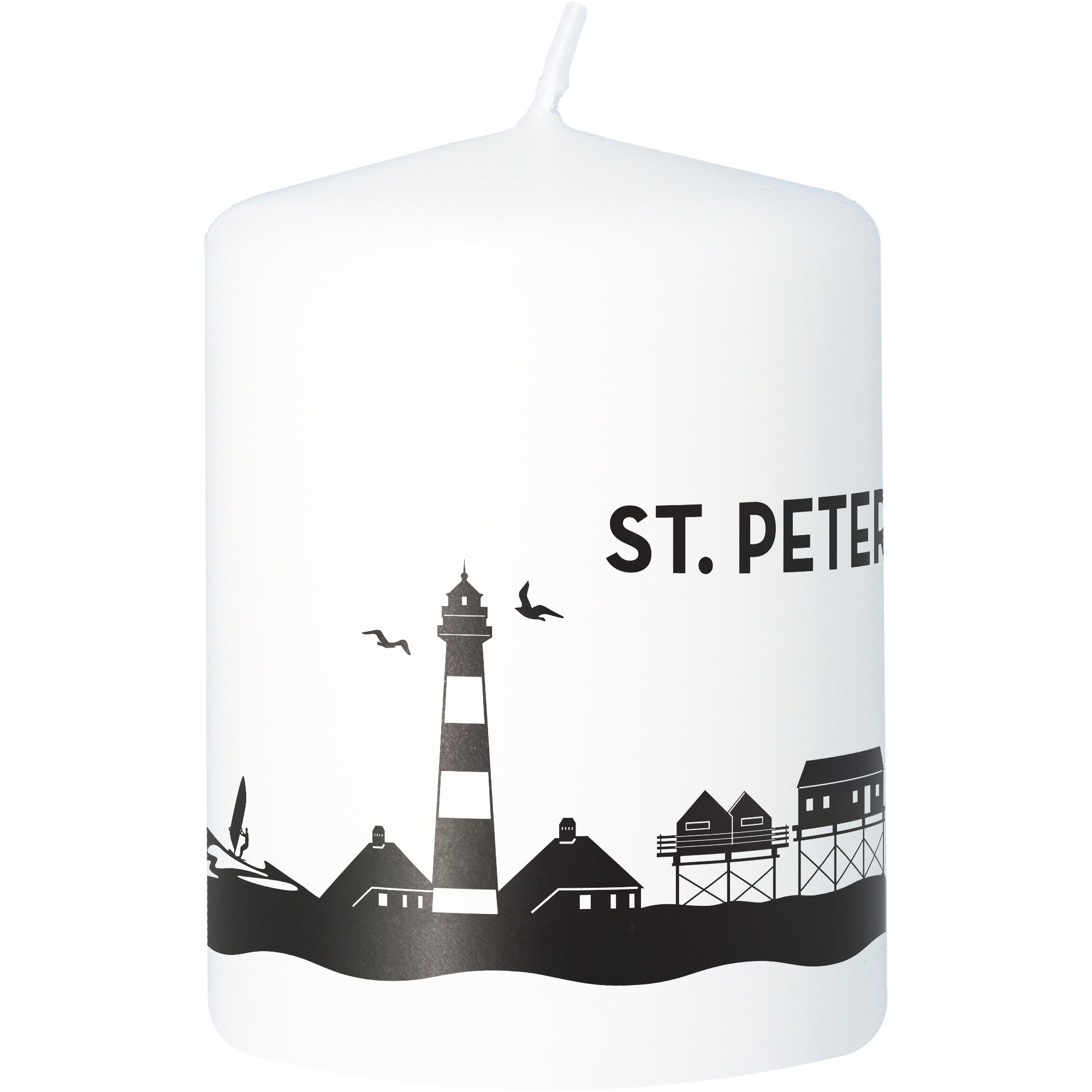 Stumpenkerze Skyline St. Peter-Ording Stumpenkerze Skyline St. Peter-Ording