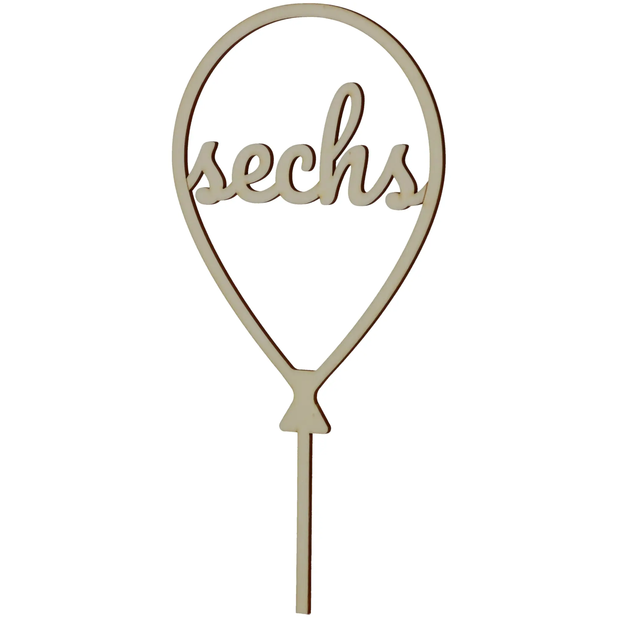 Cake Topper Ballon Zahl 6