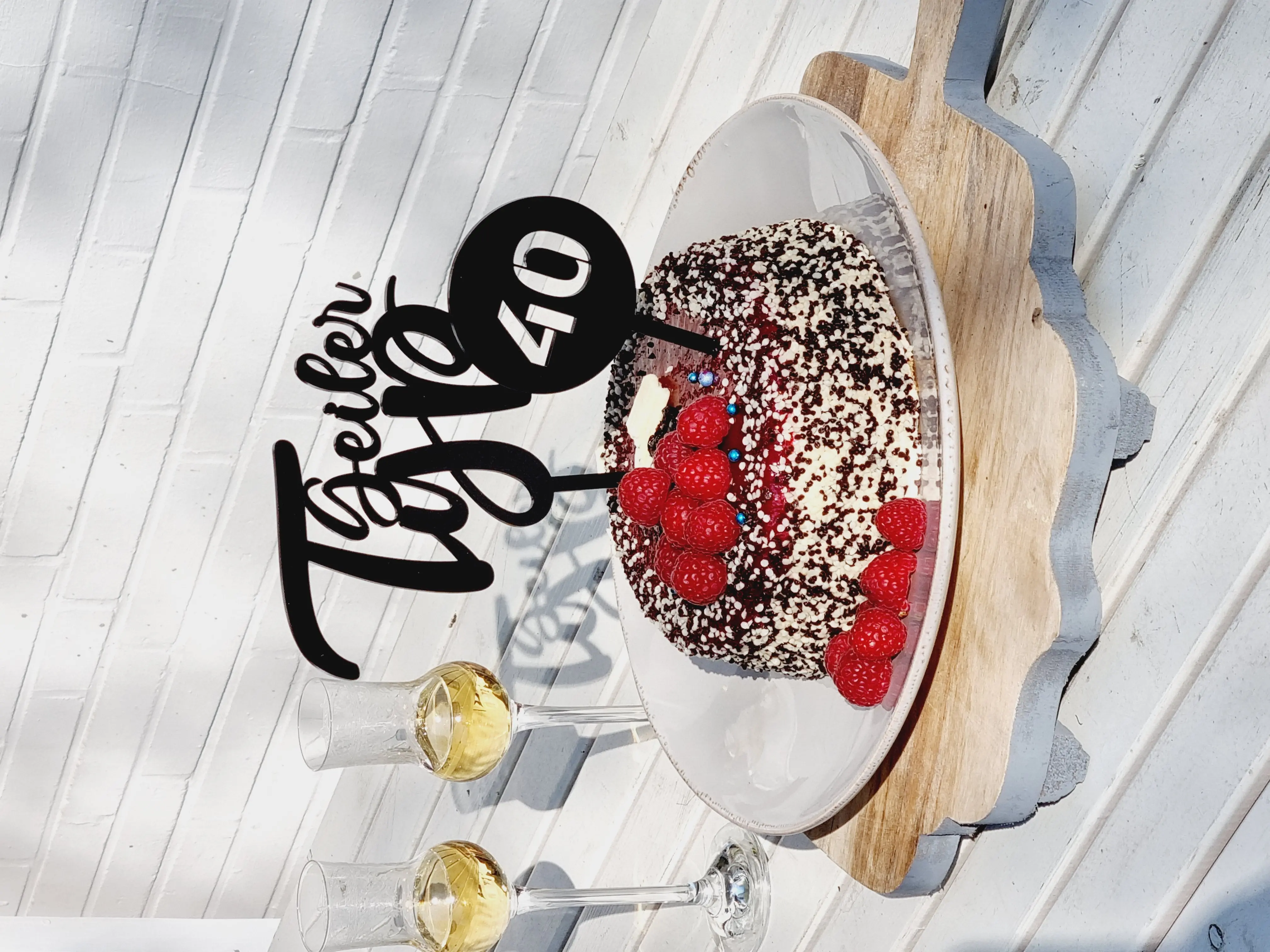 Geburtstagstorte, Torte, Nachtisch, Essen, Teller