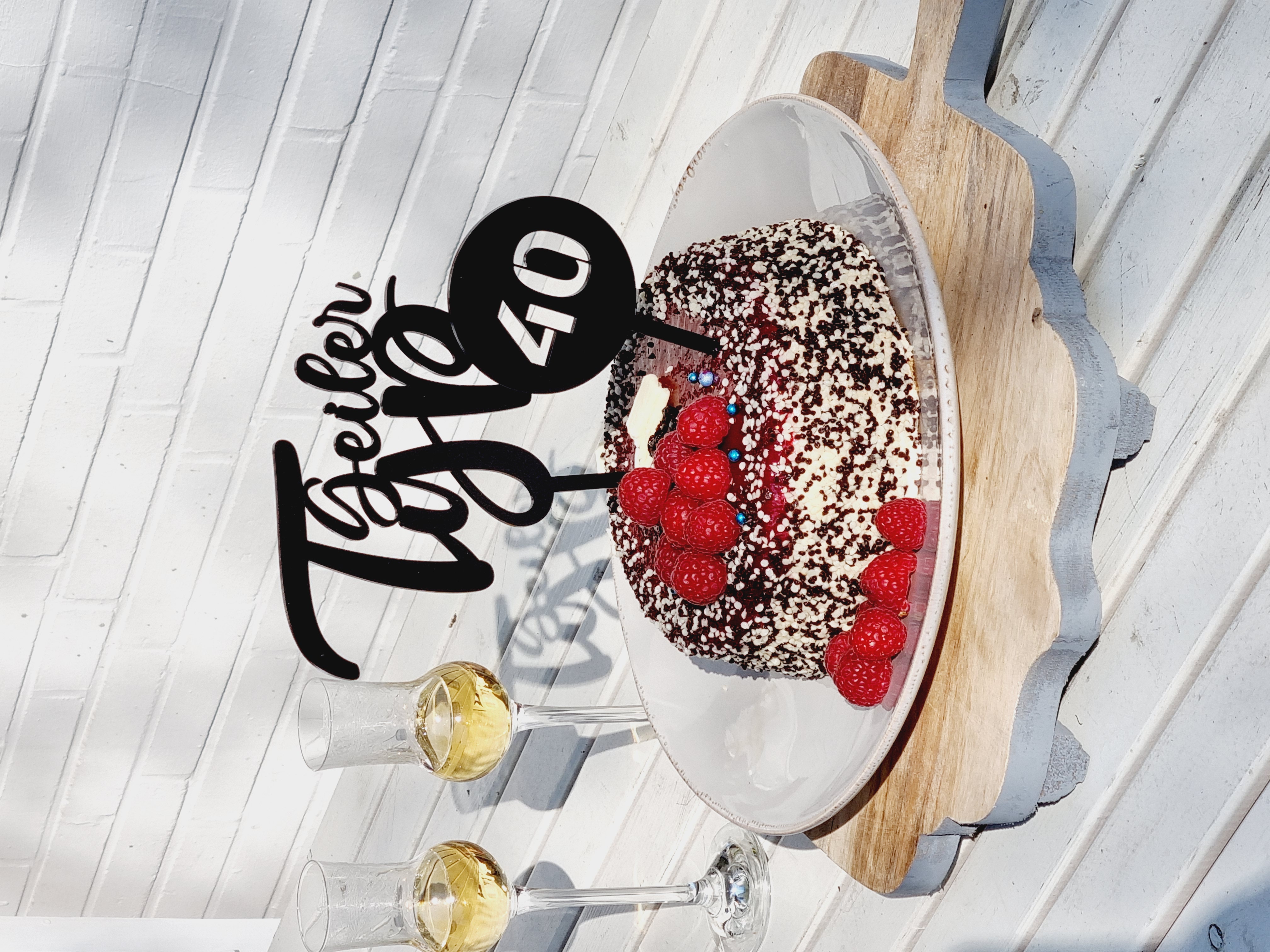 Geburtstagstorte, Torte, Nachtisch, Essen, Teller
